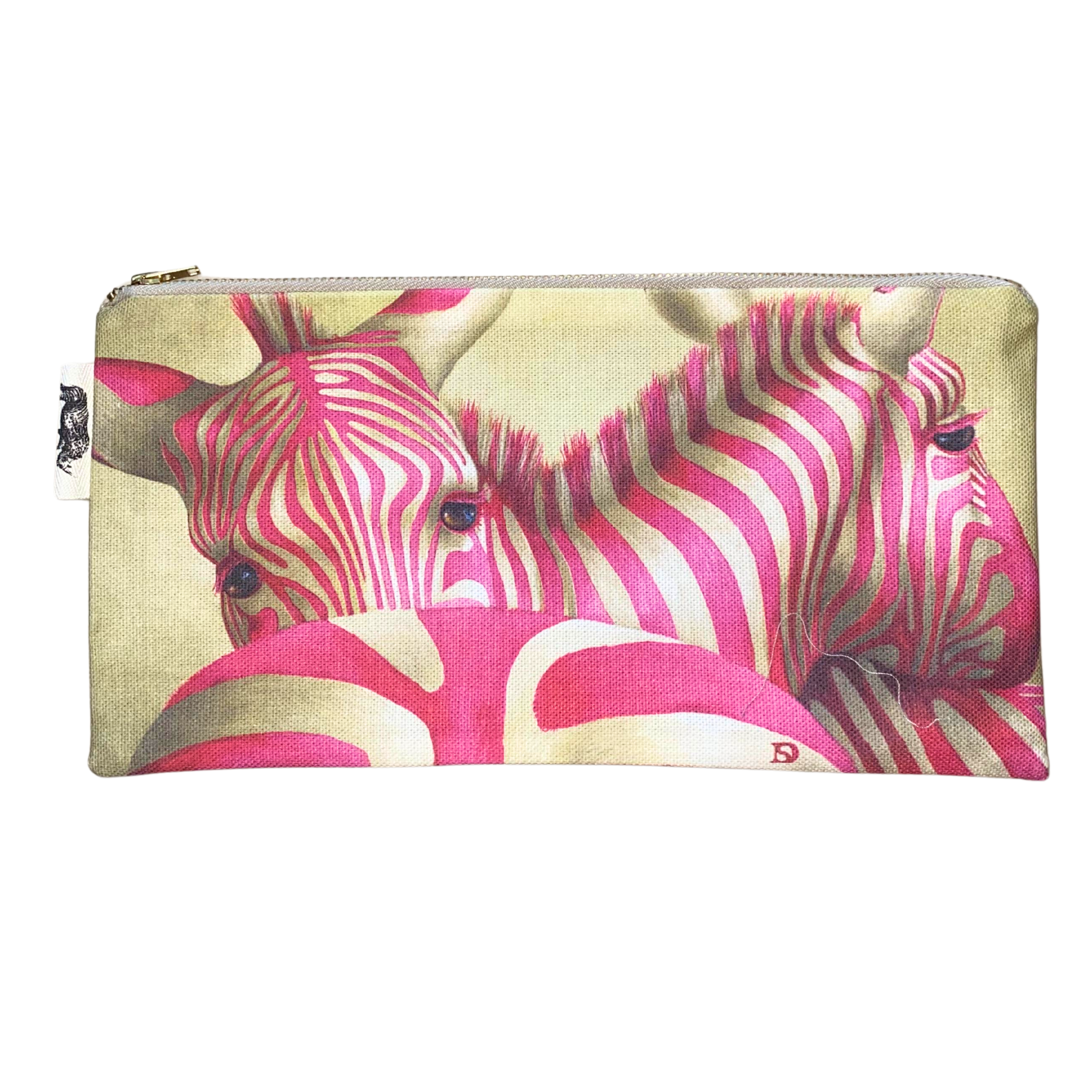 Orange or Pink Zebra Pencil Cases