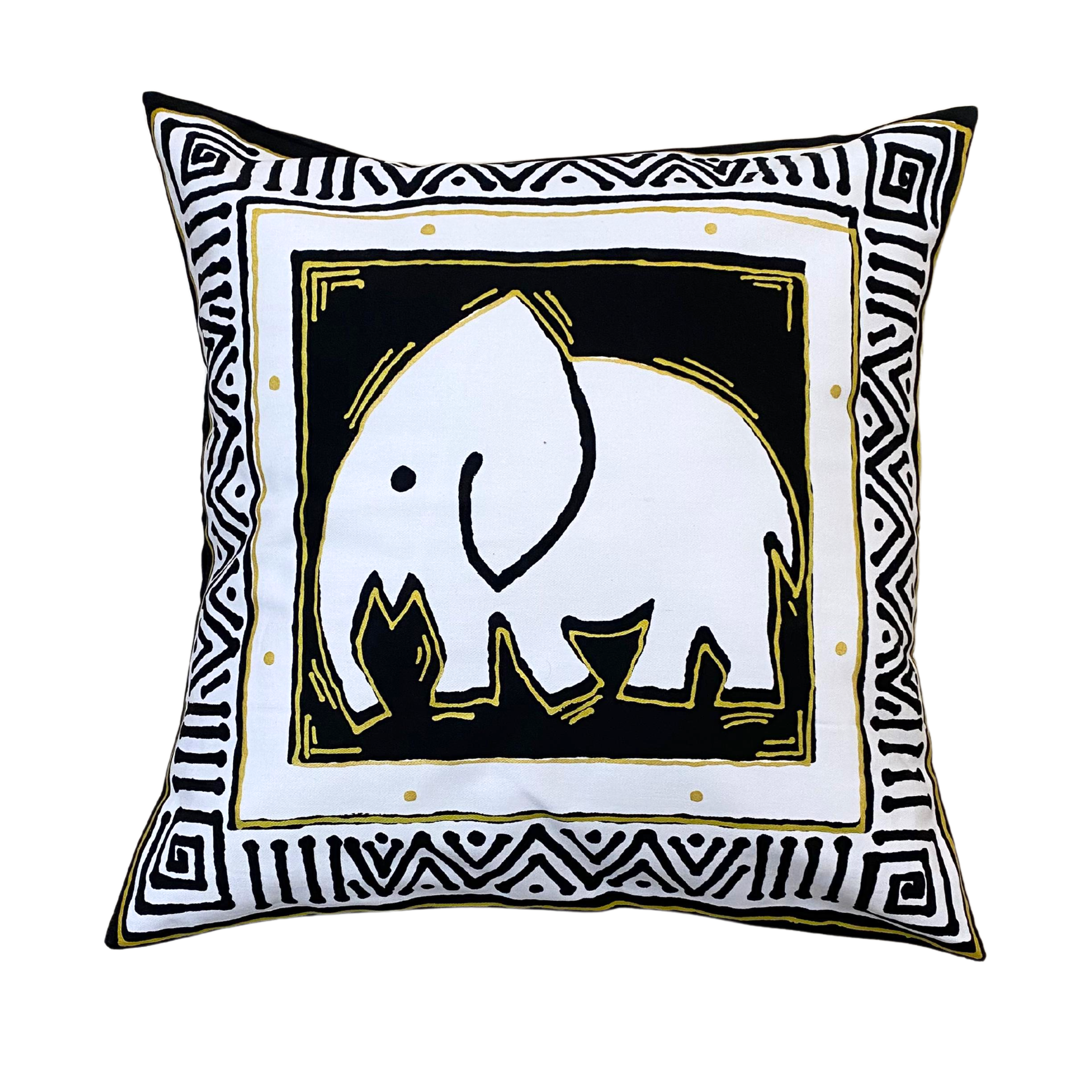 Elephant - Hand Printed Cushion Covers