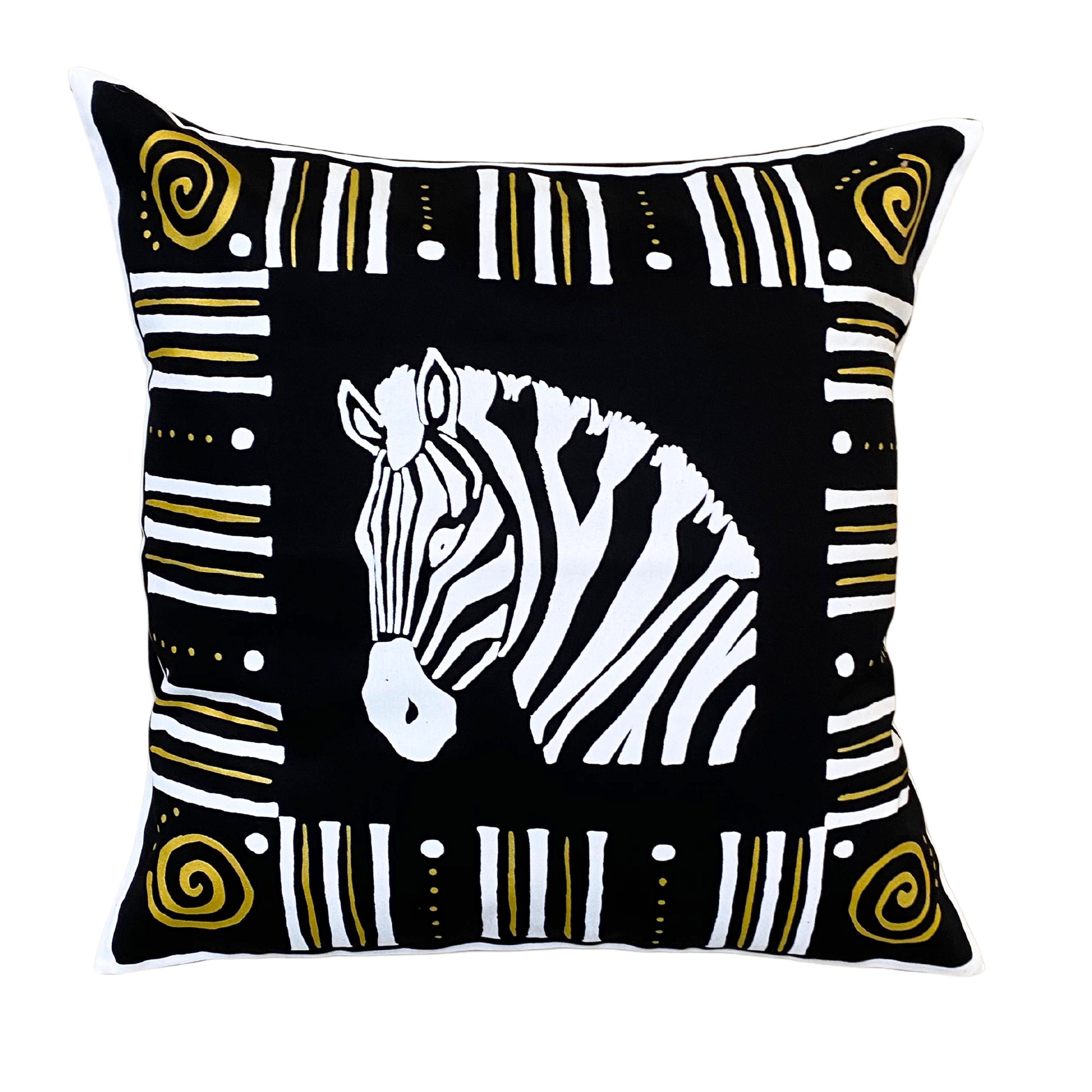 Zebra - Hand Printed Cushion Covers