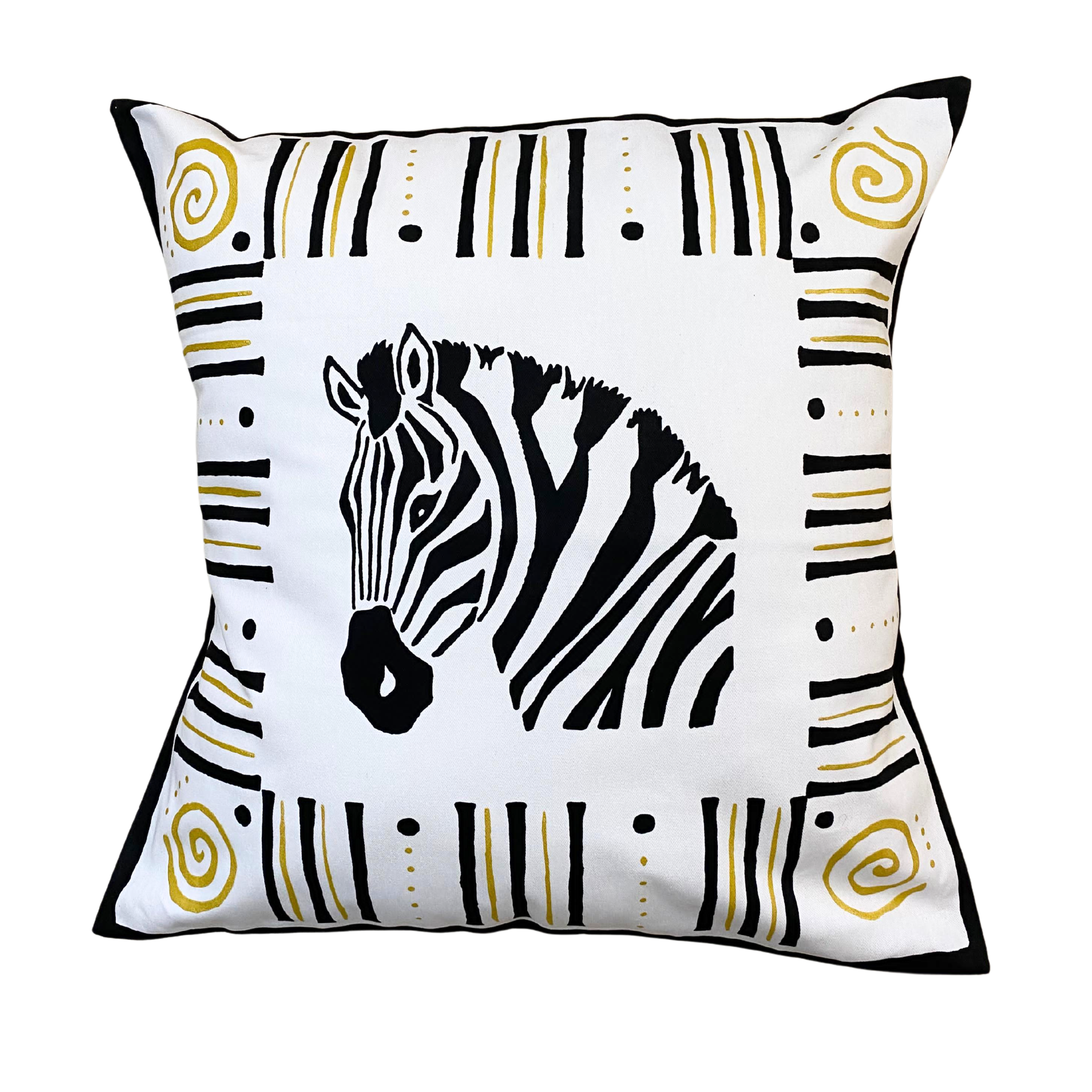 Zebra - Hand Printed Cushion Covers