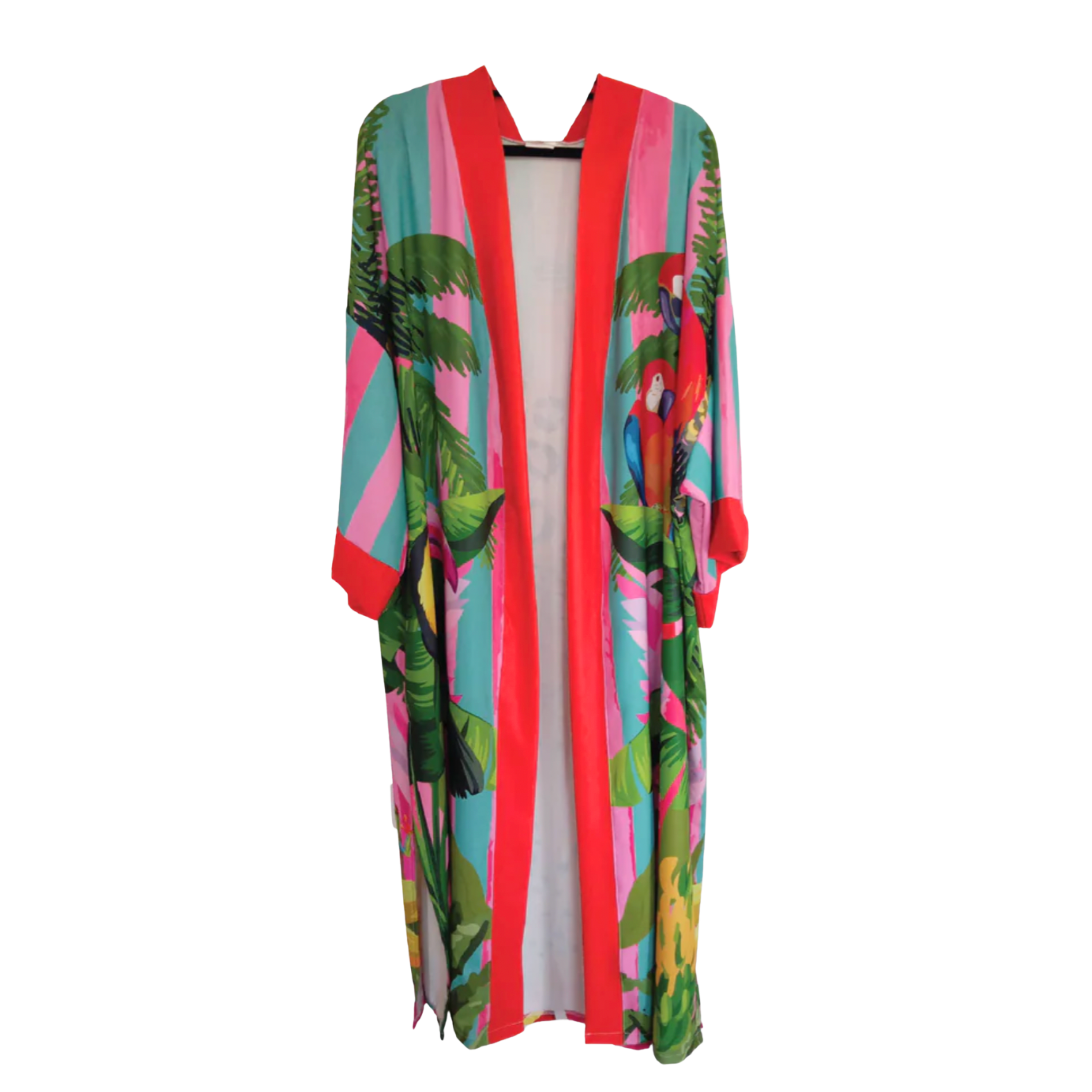 African Inspired Kimono - Striped Leopard
