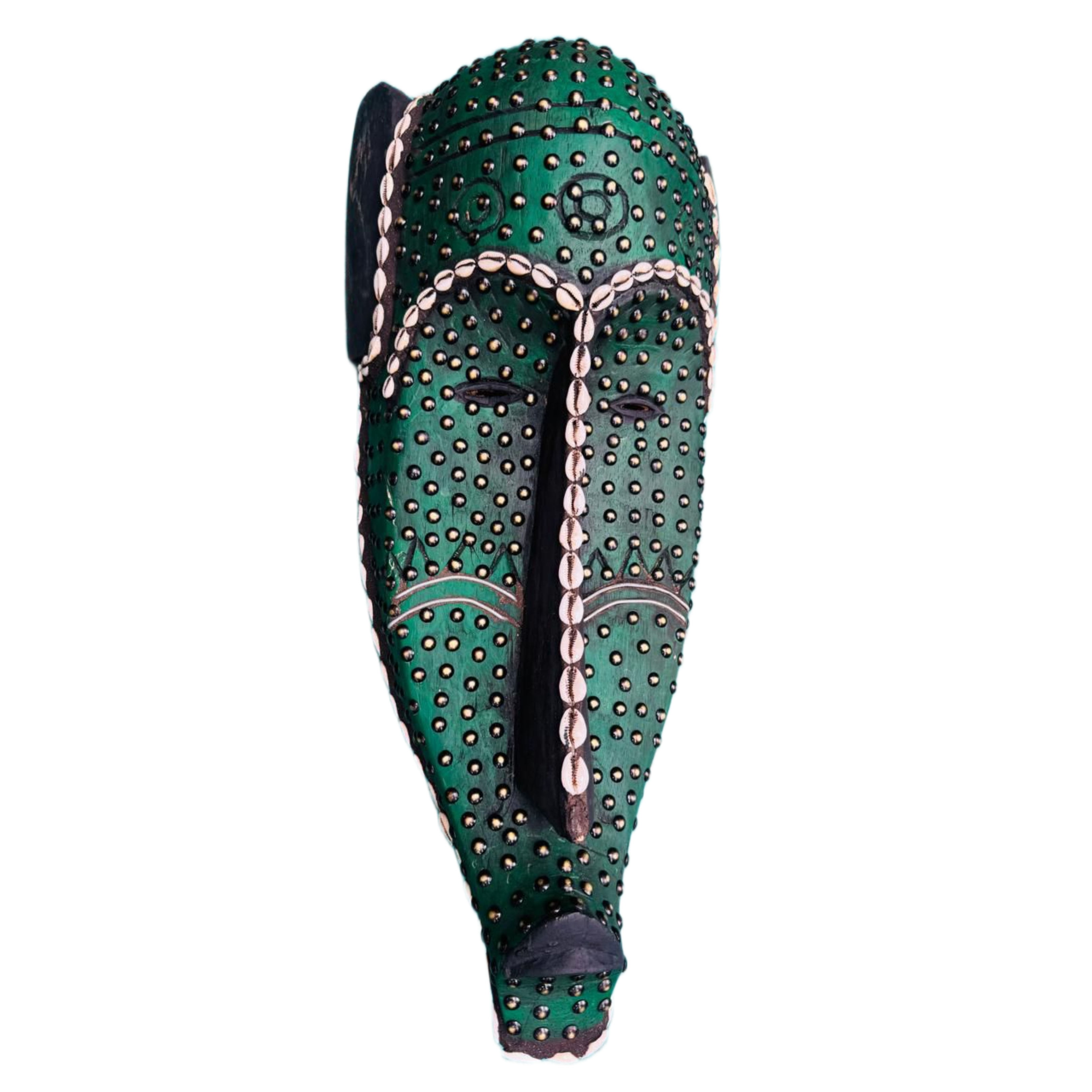 Dark Green Shell Gabon Fang Ngil Mask
