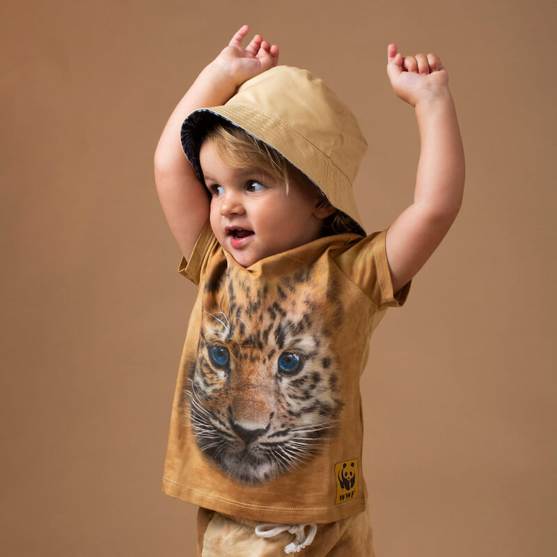 Baby Leopard Todlers Dyed T-Shirt - Sand