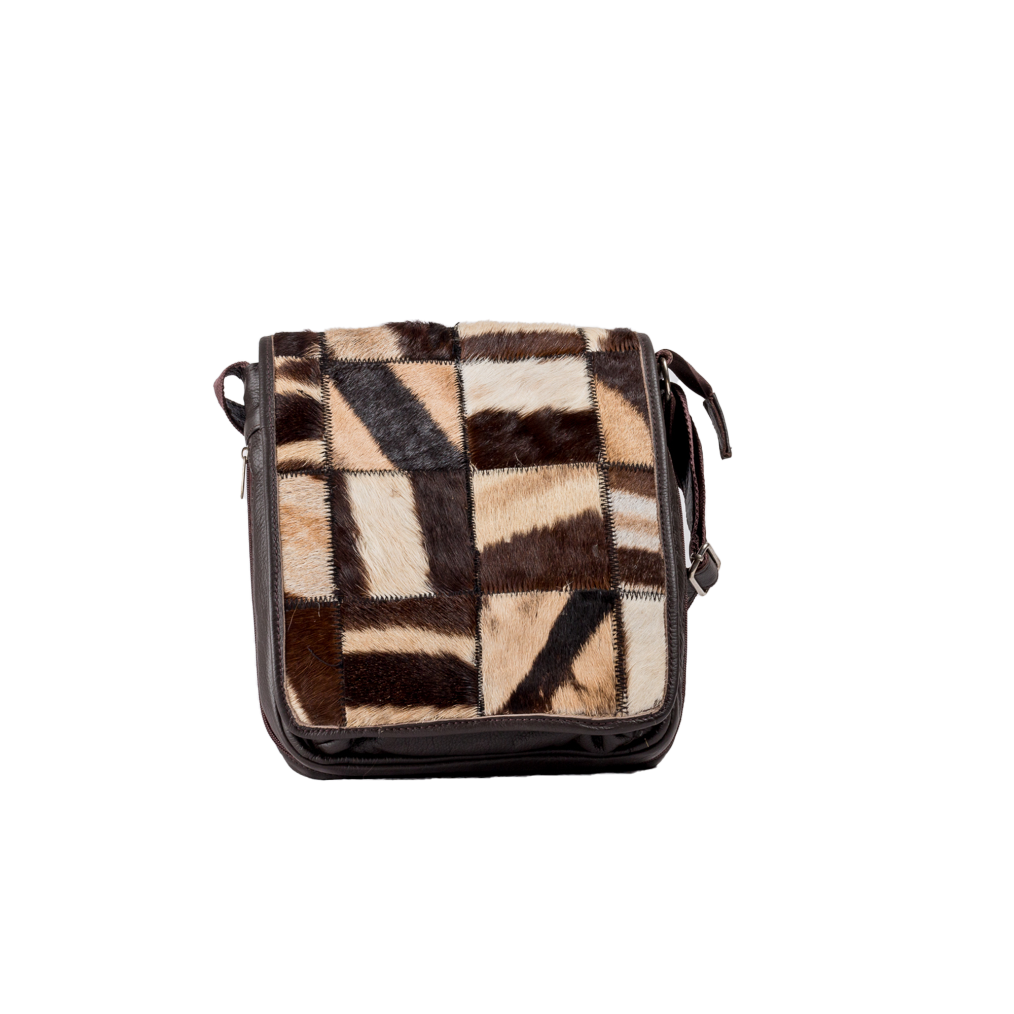 Zebra/Nguni Patch Leather Sling Bag