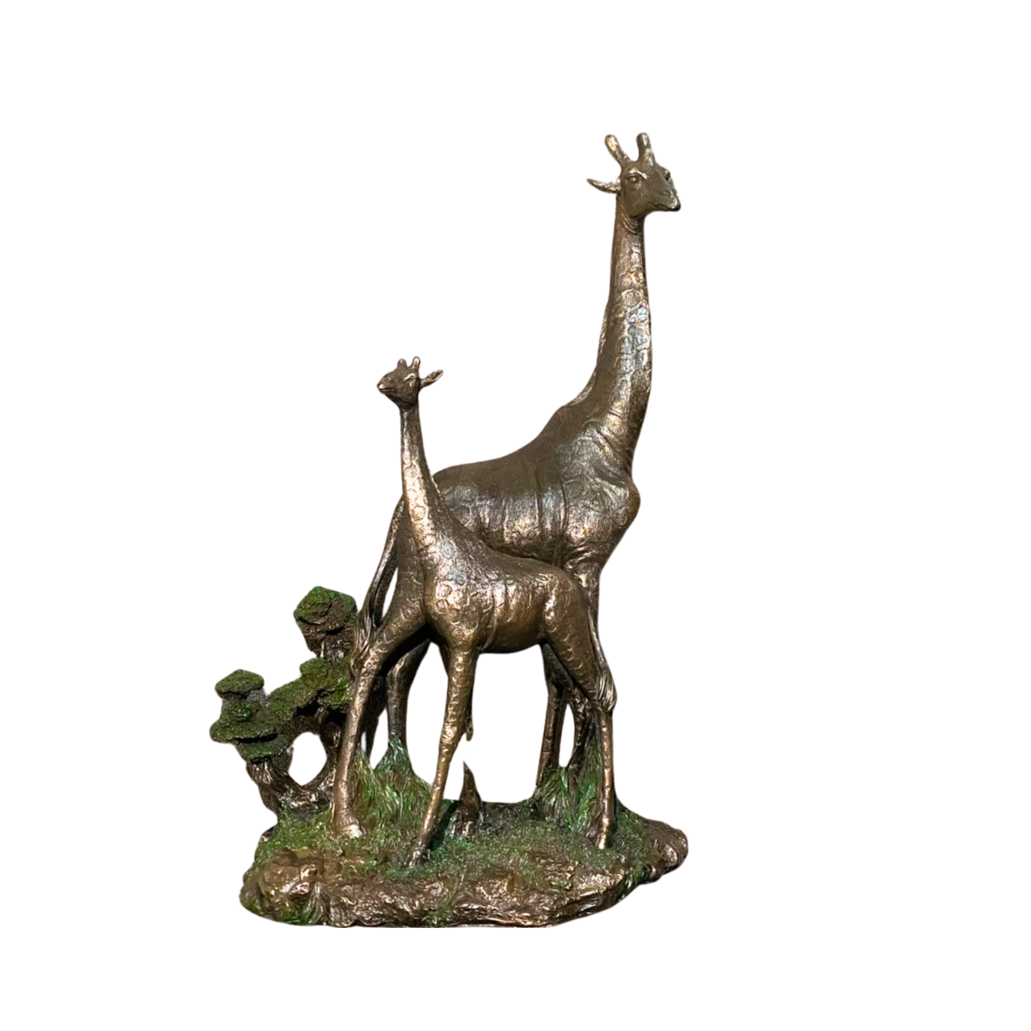 Giraffe & Baby Bronze Statue - Twiga