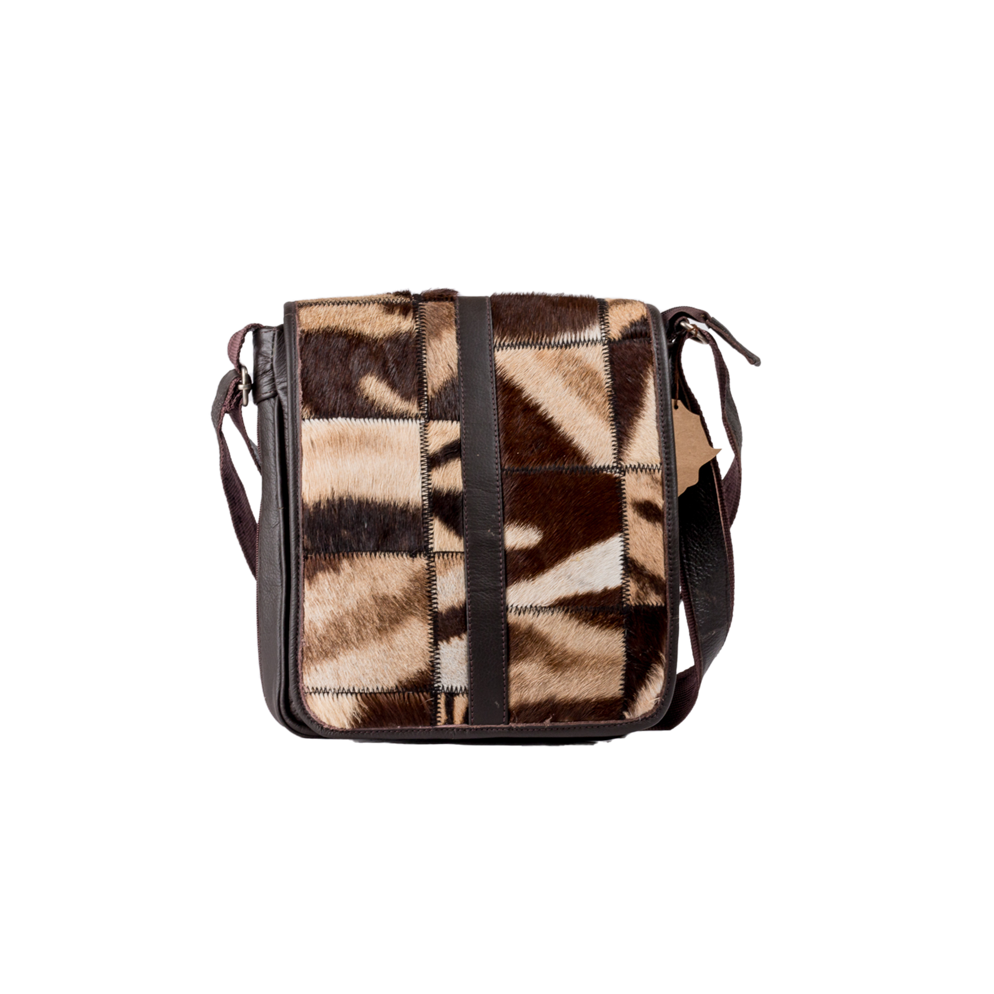 Zebra/Nguni Patch Leather Sling Bag