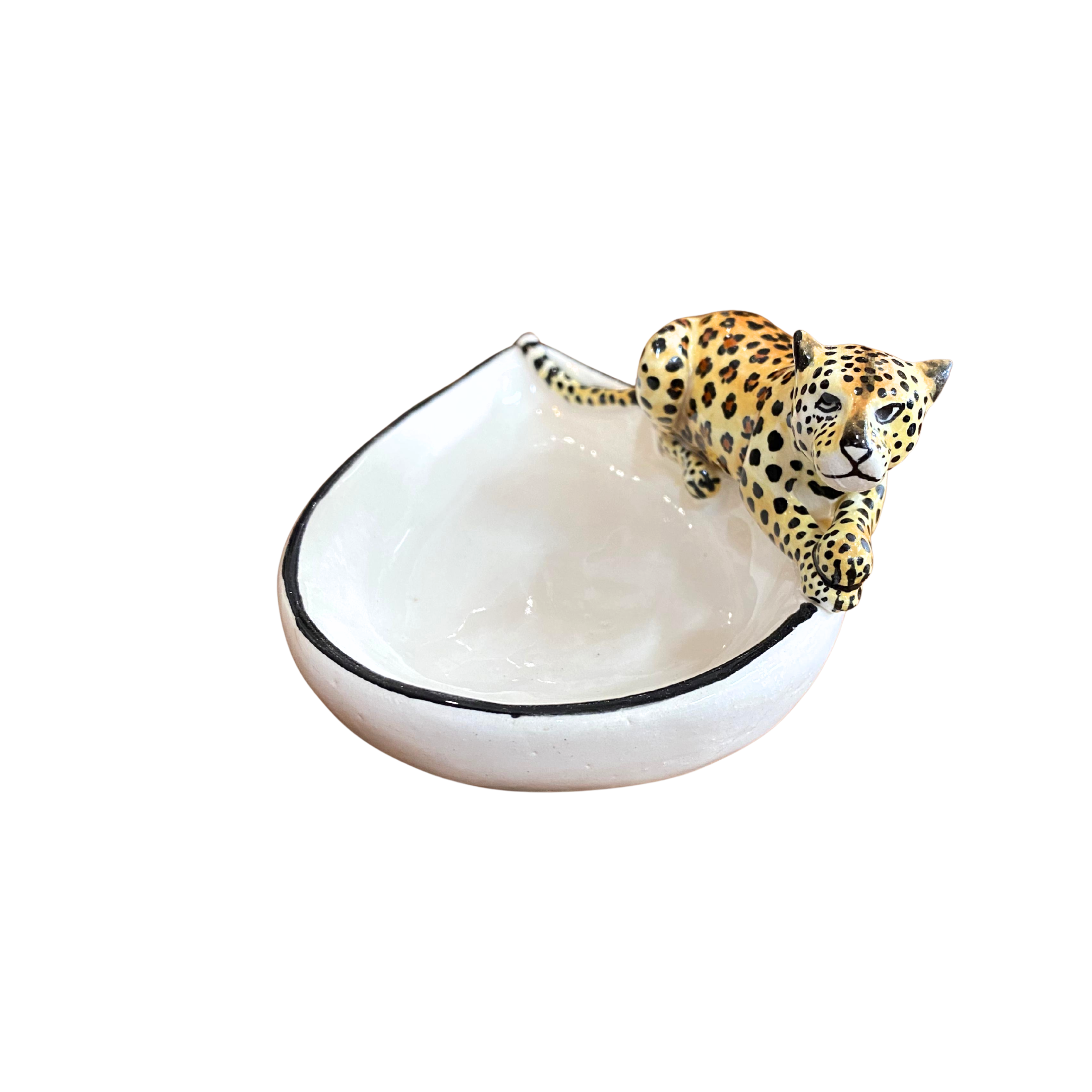 Ceramic Leopard Teabag Holder