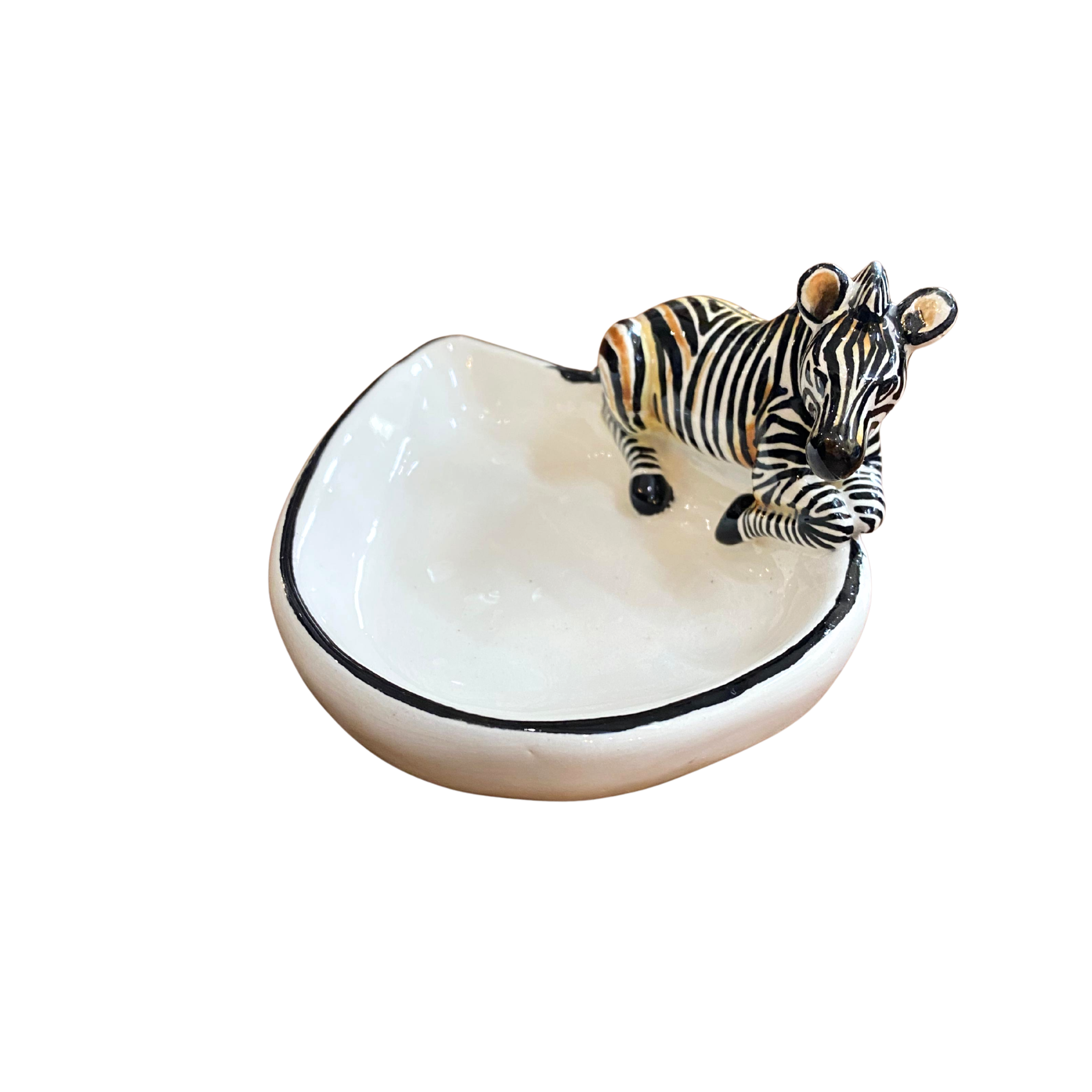 Ceramic Zebra Teabag Holder
