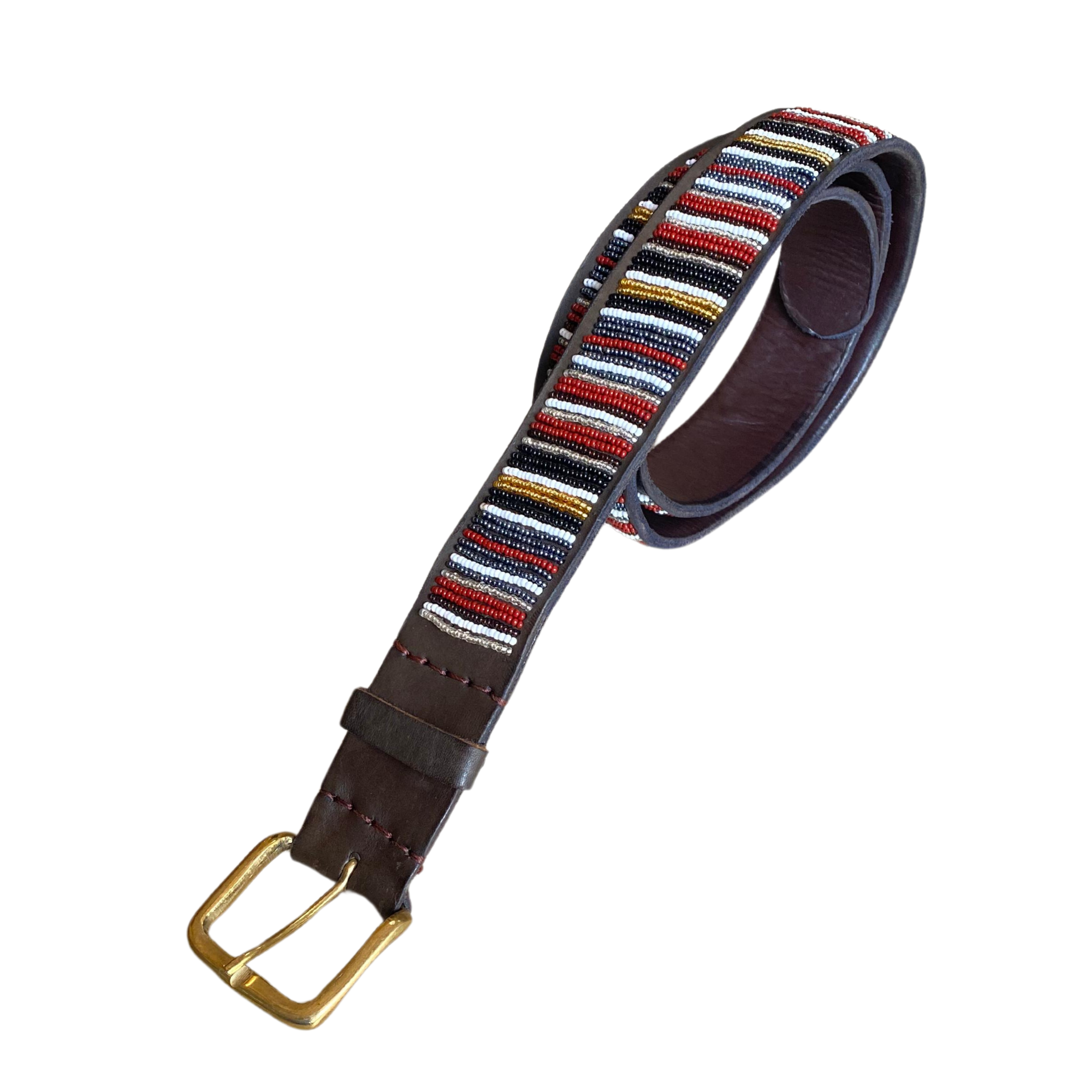 Chomi - Colourful Beaded Leather Belt