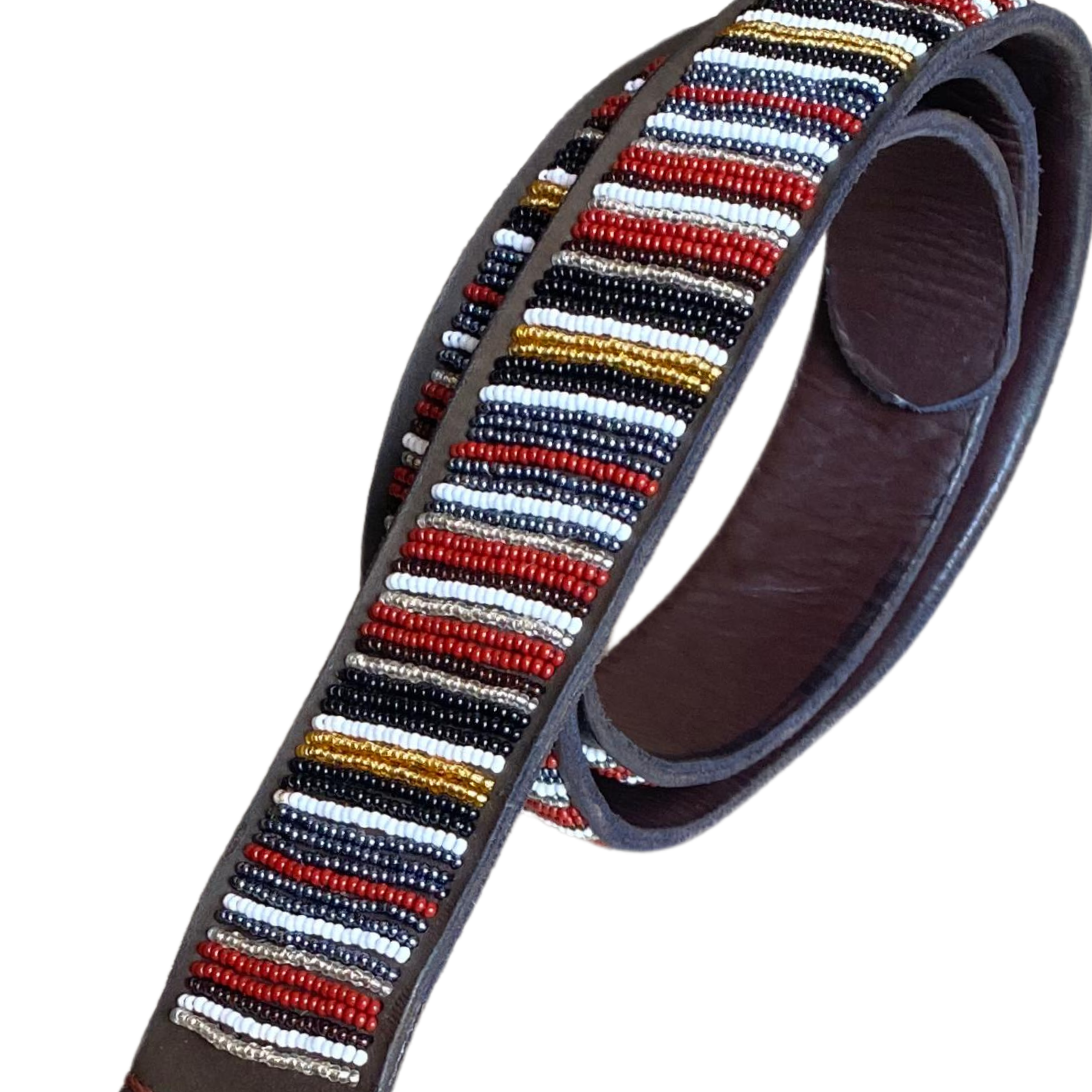 Chomi - Colourful Beaded Leather Belt