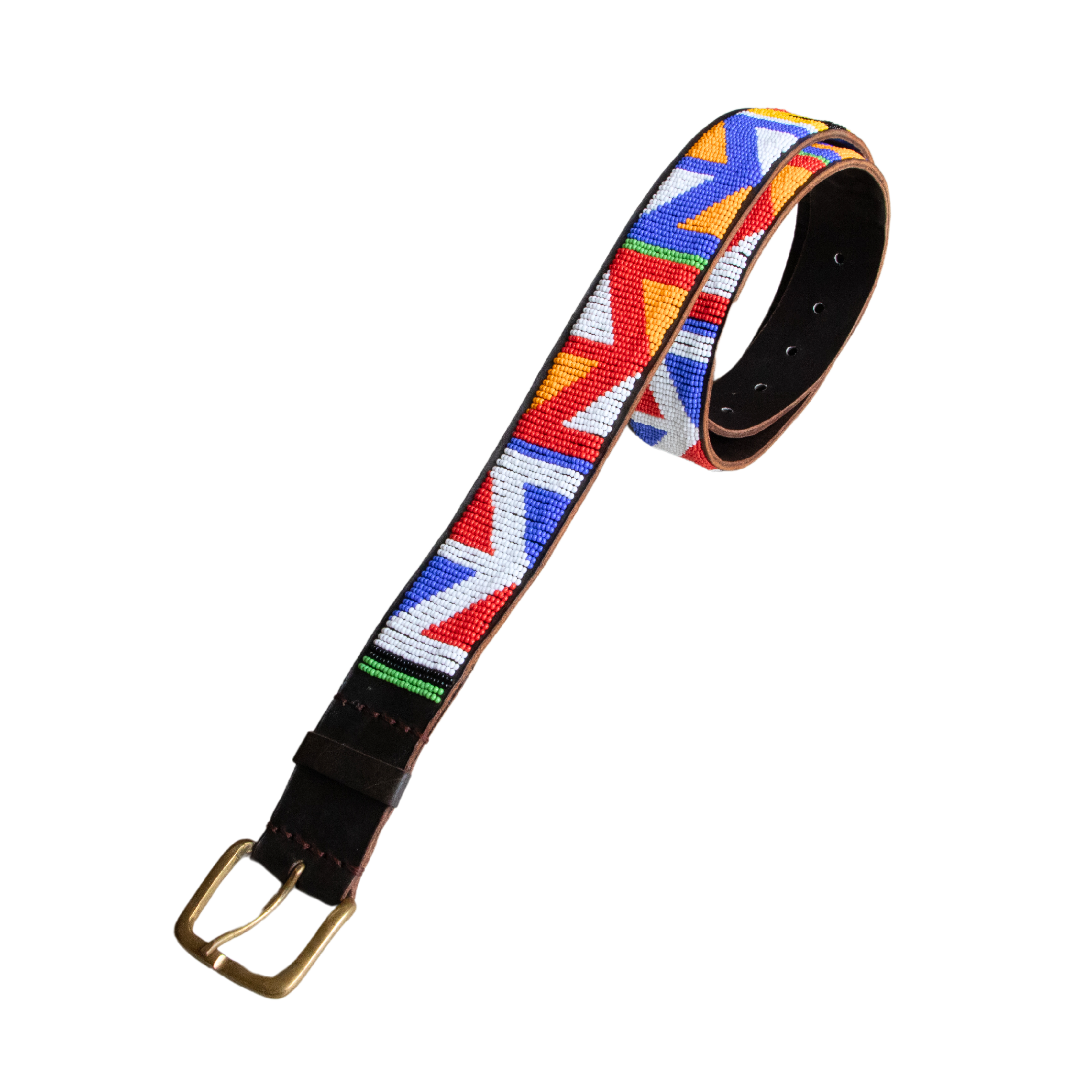 Zanele - Colourful Beaded Leather Belt