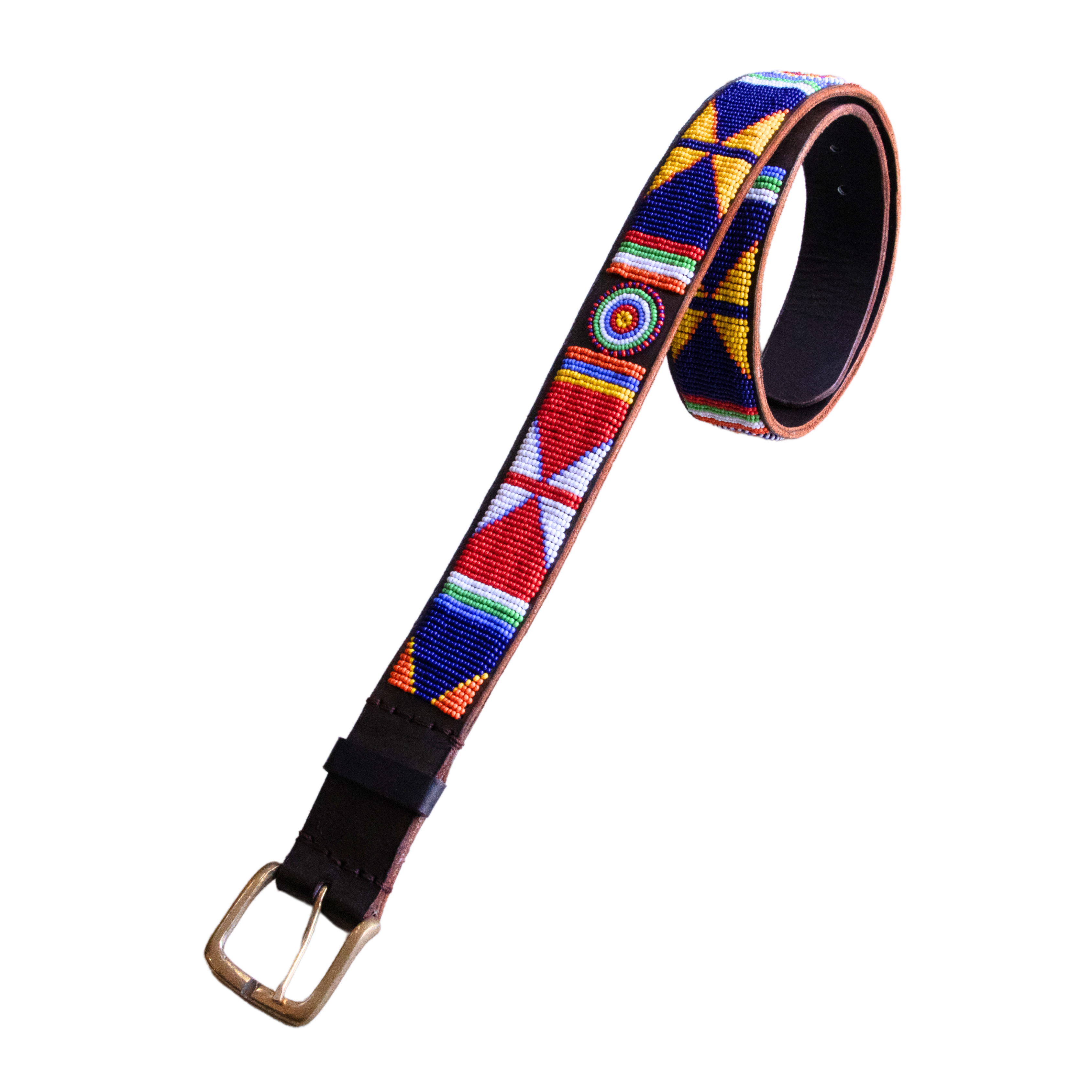 Sibongile - Colourful Beaded Leather Belt