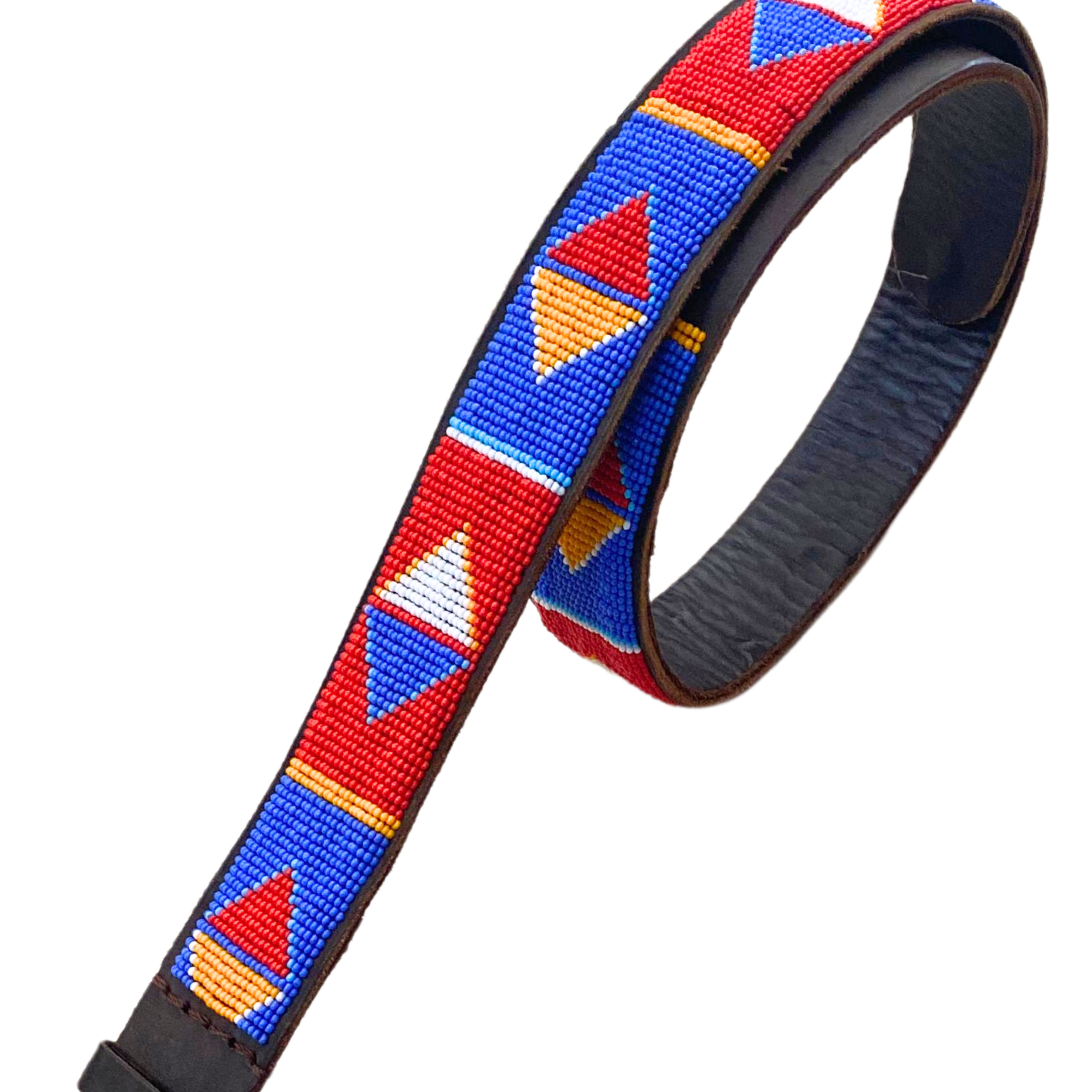 Zonke - Colourful Beaded Leather Belt