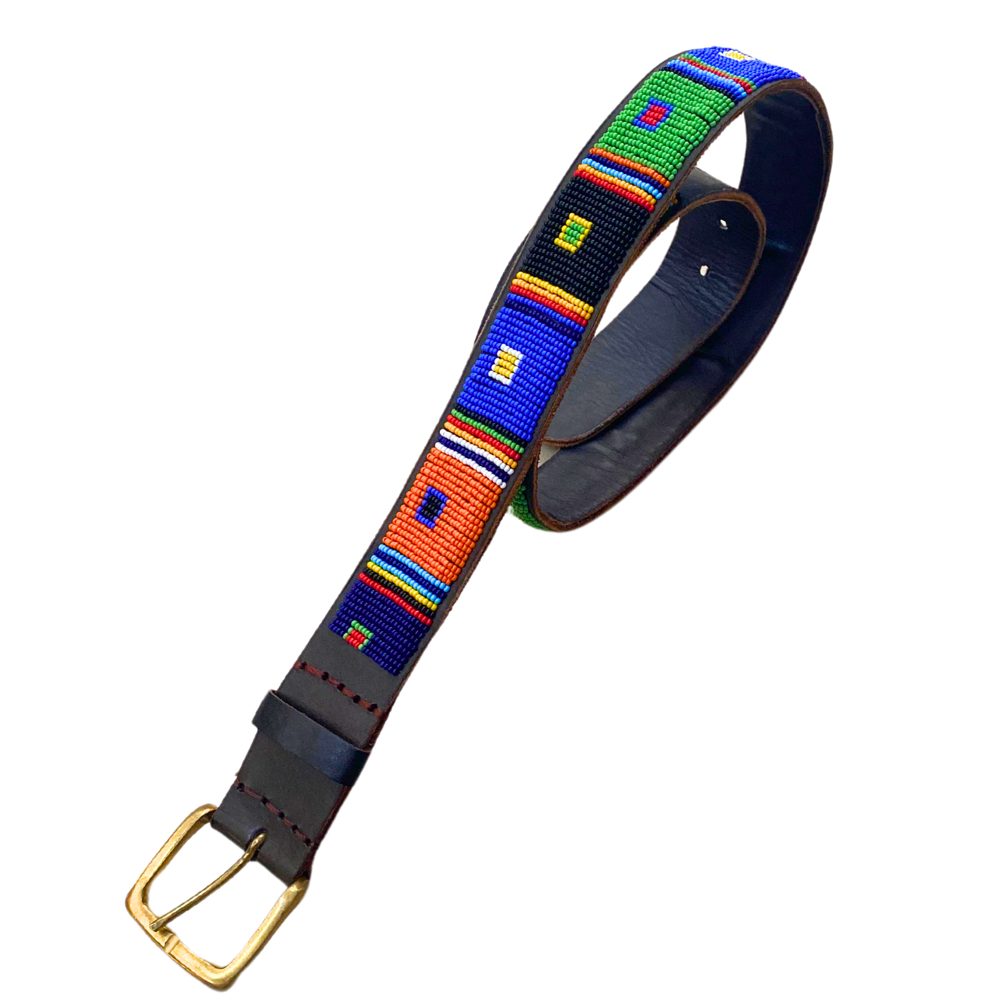 Anele - Colourful Beaded Leather Belt