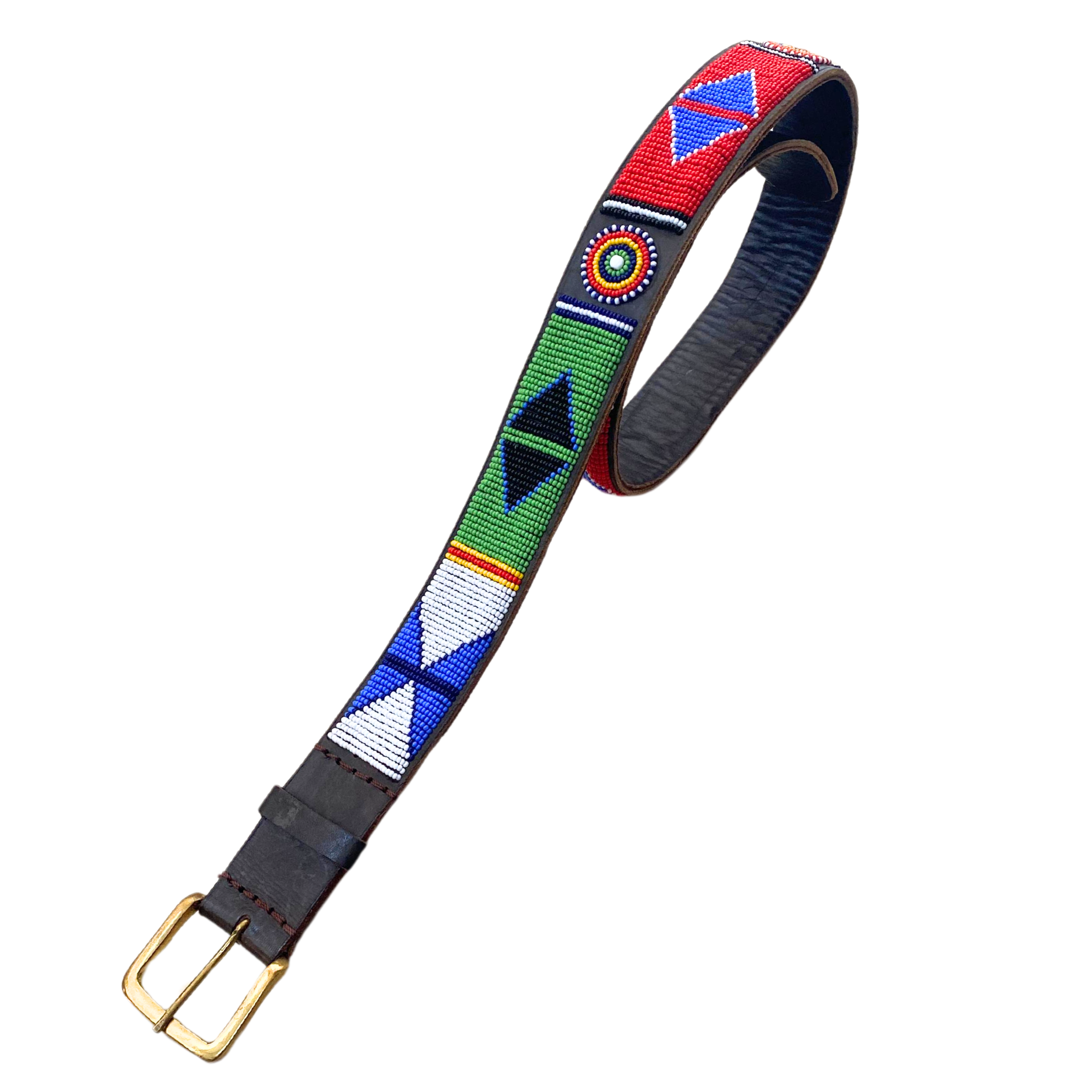 Kabo - Colourful Beaded Leather Belt