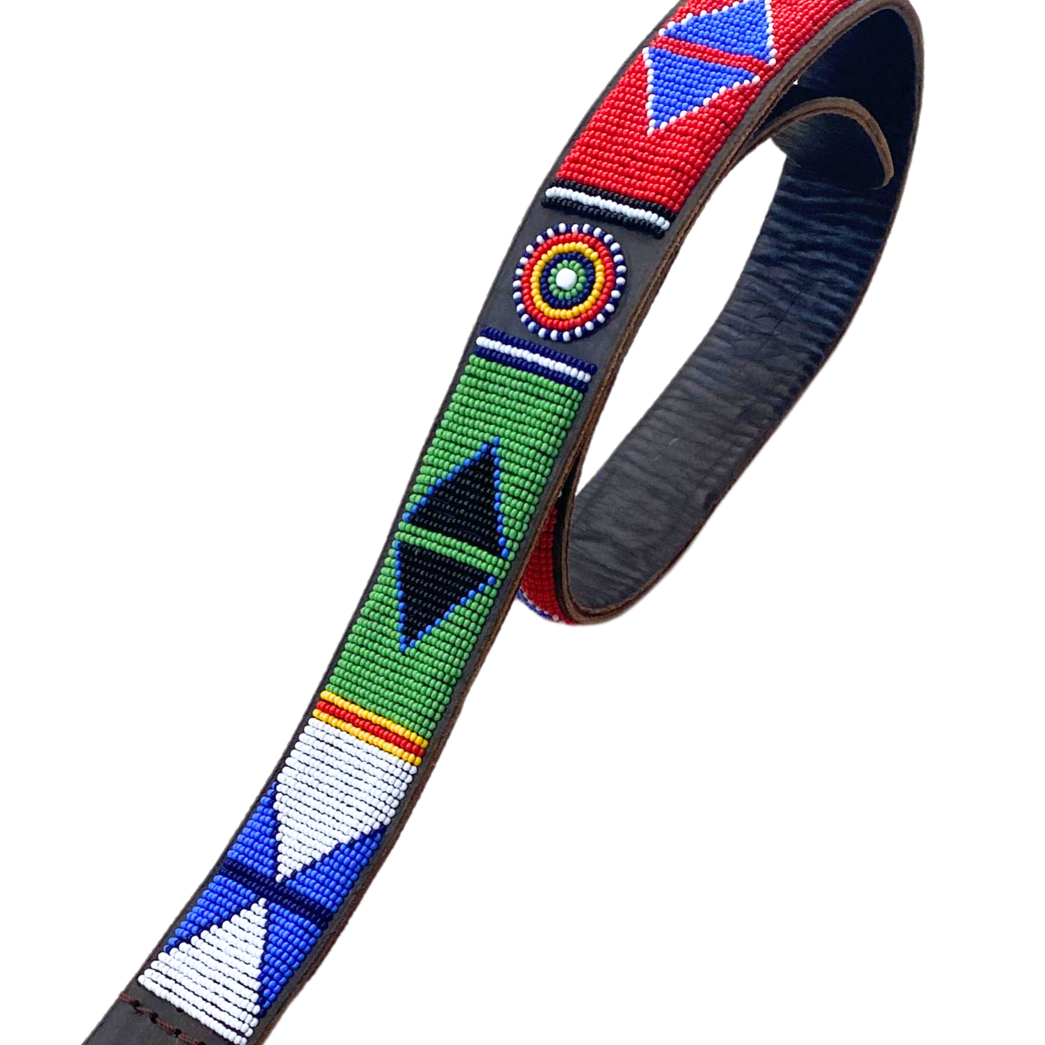 Kabo - Colourful Beaded Leather Belt