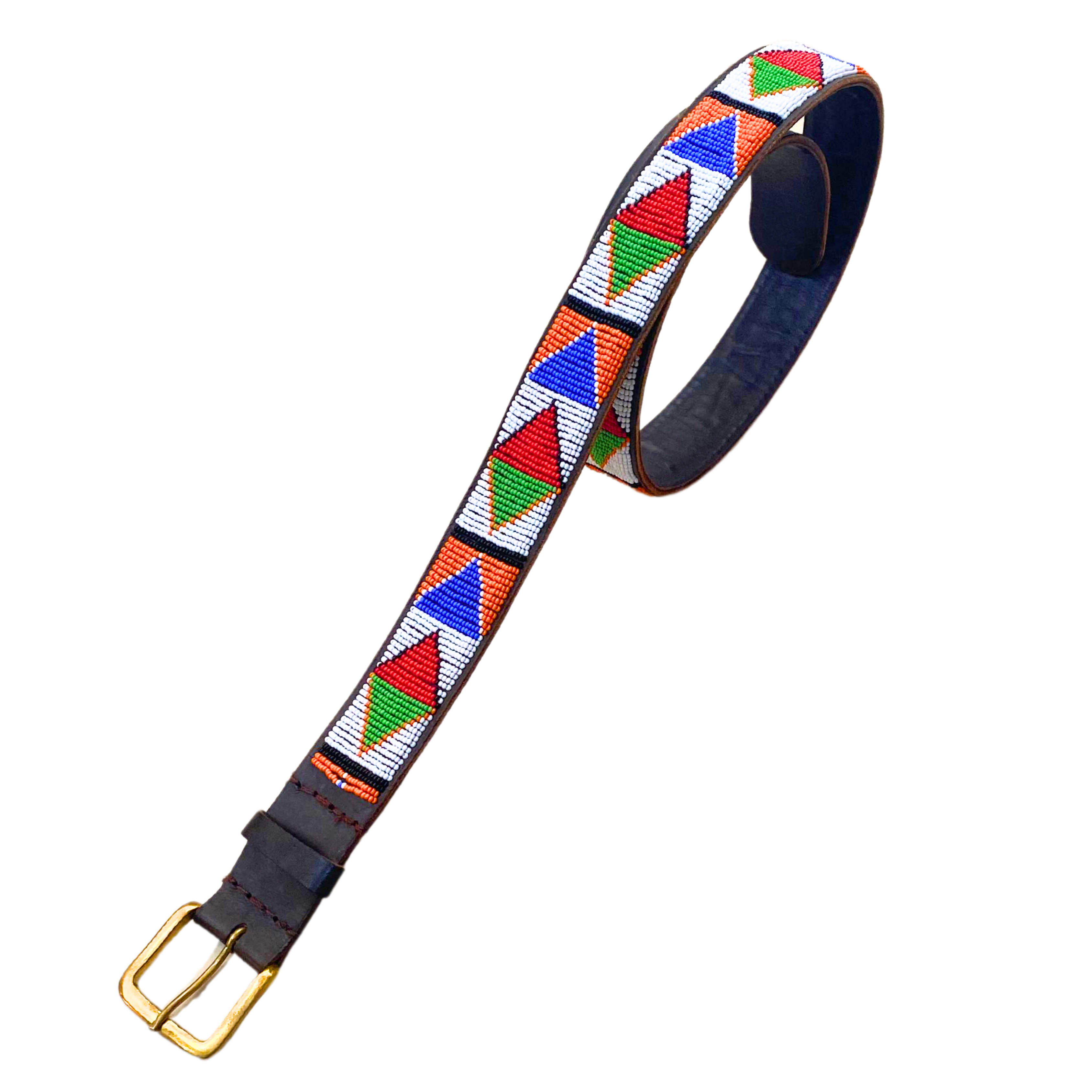 Bheki - Colourful Beaded Leather Belt