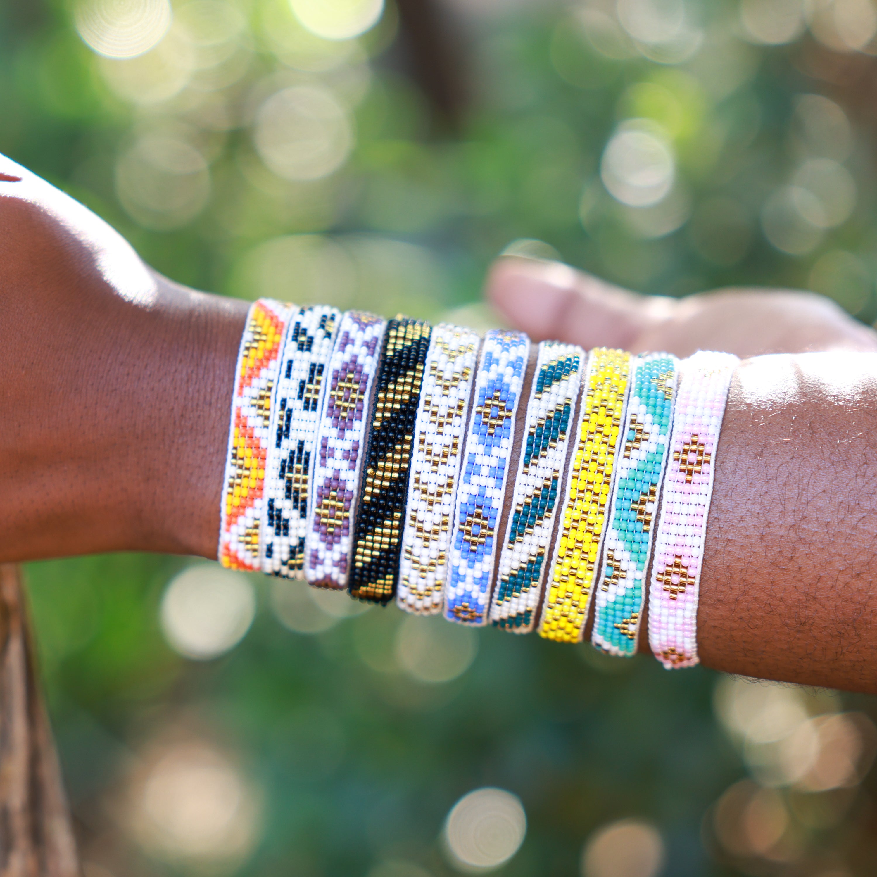 Asana Colourful Beaded Loom Bracelets