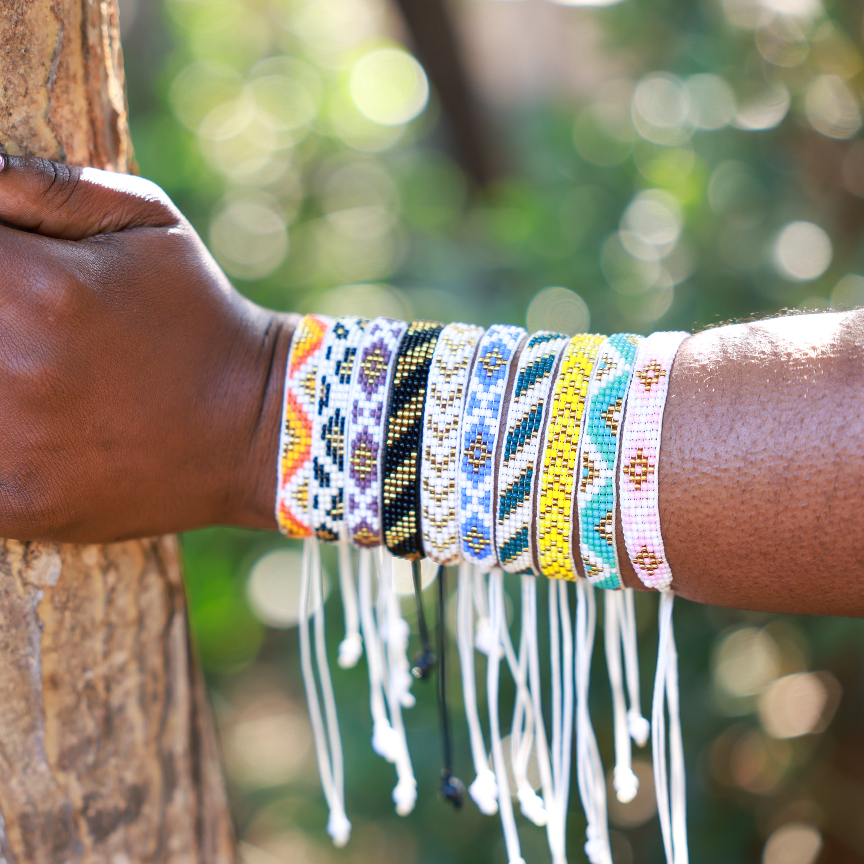Asana Colourful Beaded Loom Bracelets
