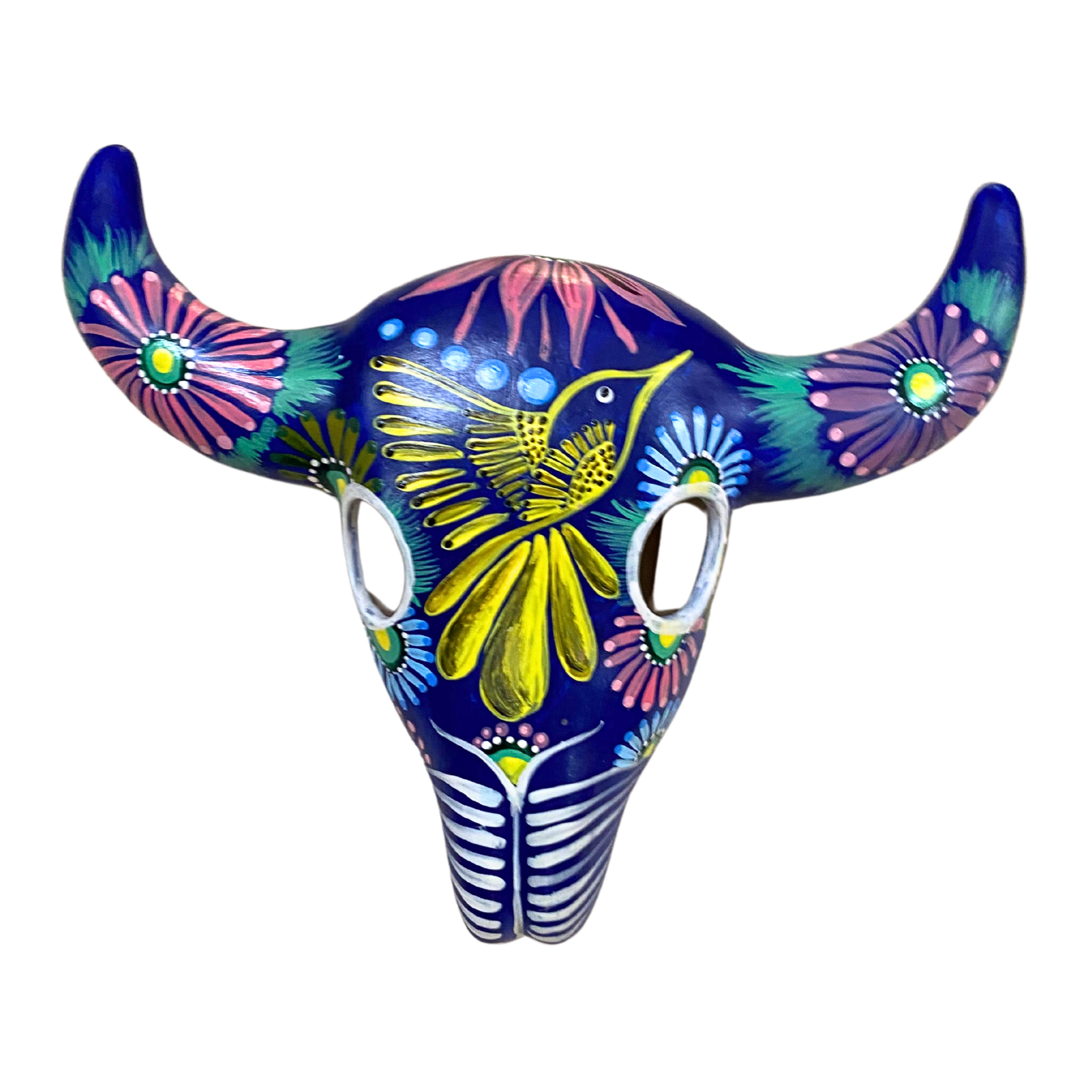 Colourful Painted Ceramic Skulls (Floral)