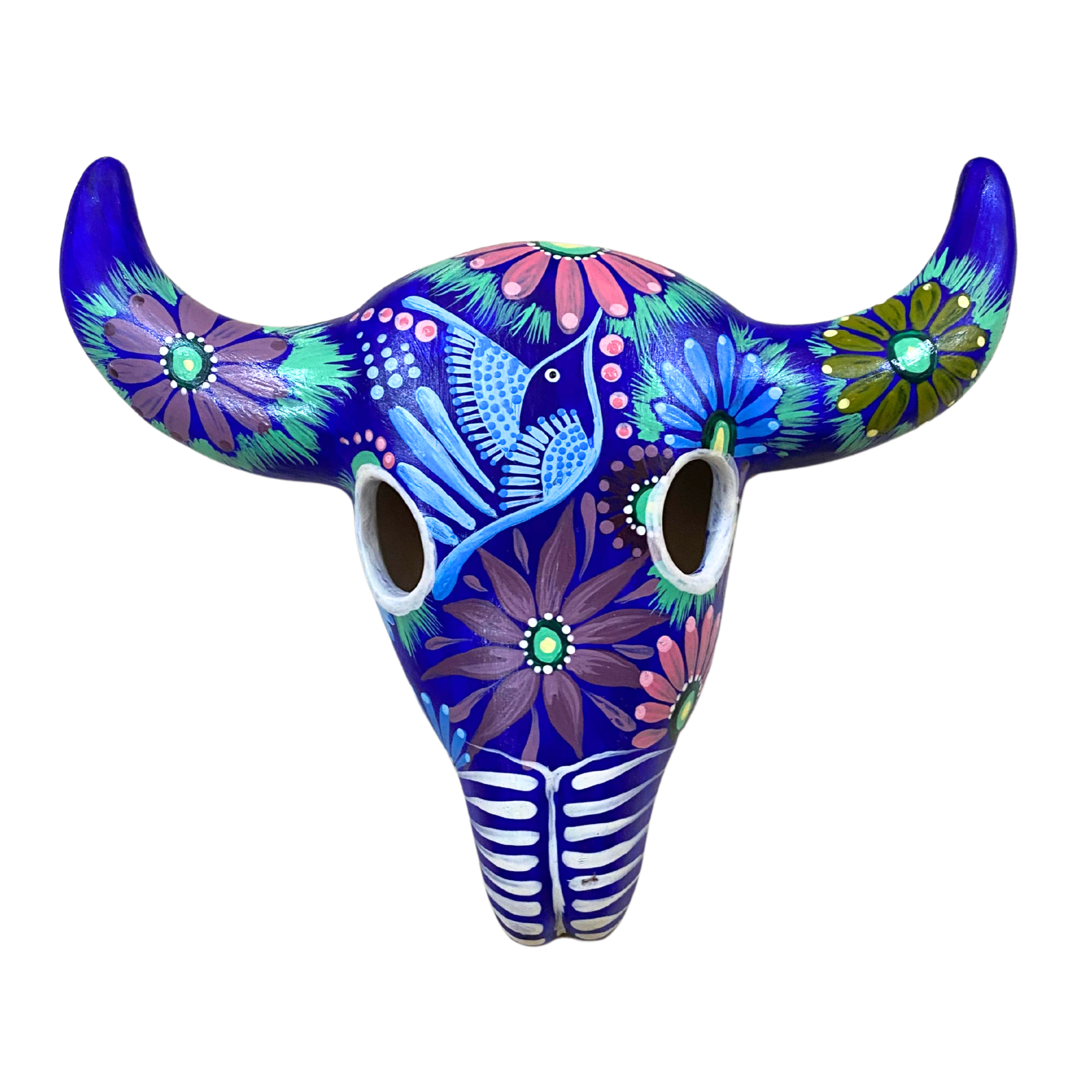 Colourful Painted Ceramic Skulls (Floral)