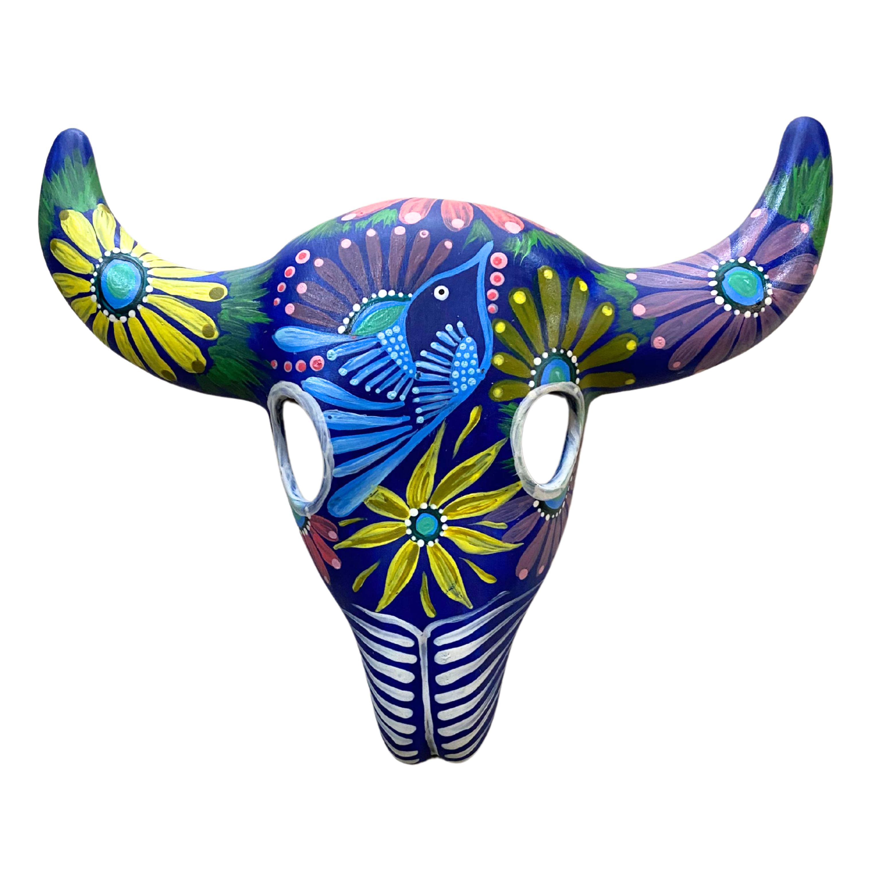 Colourful Painted Ceramic Skulls (Floral)
