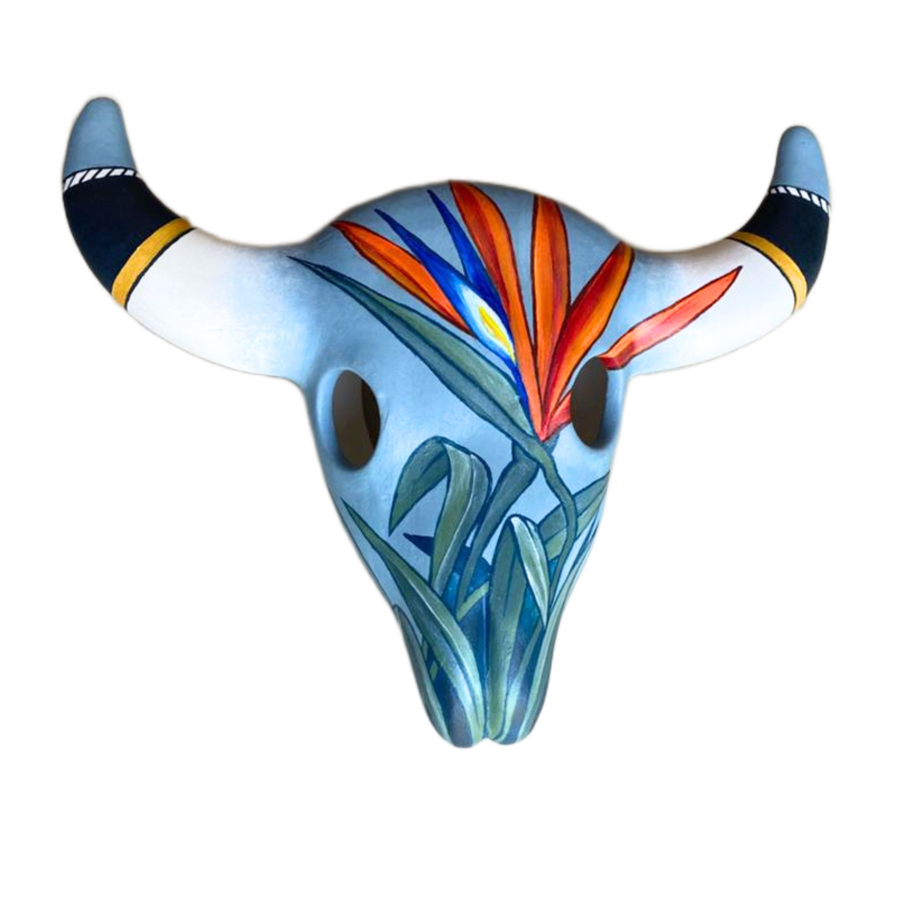 Colourful Painted Ceramic Skulls (Floral)