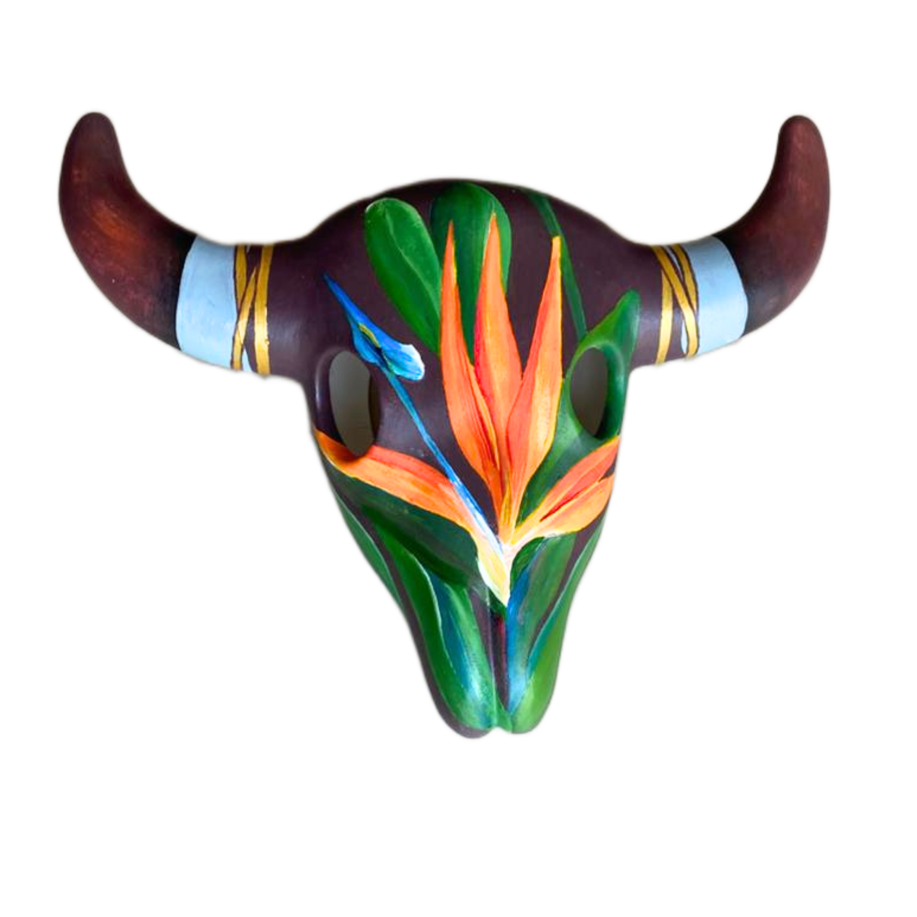 Colourful Painted Ceramic Skulls (Floral)