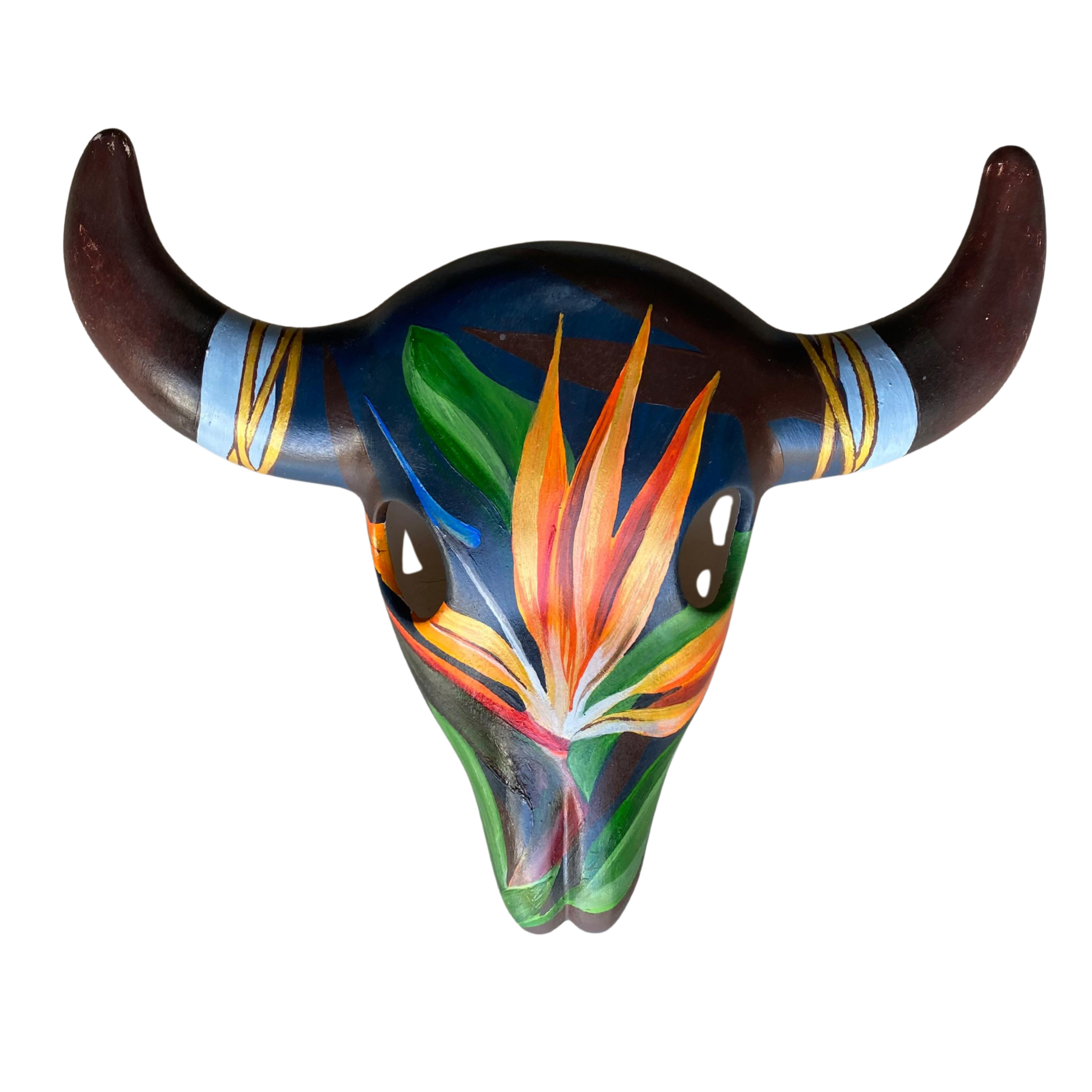Colourful Painted Ceramic Skulls (Floral)