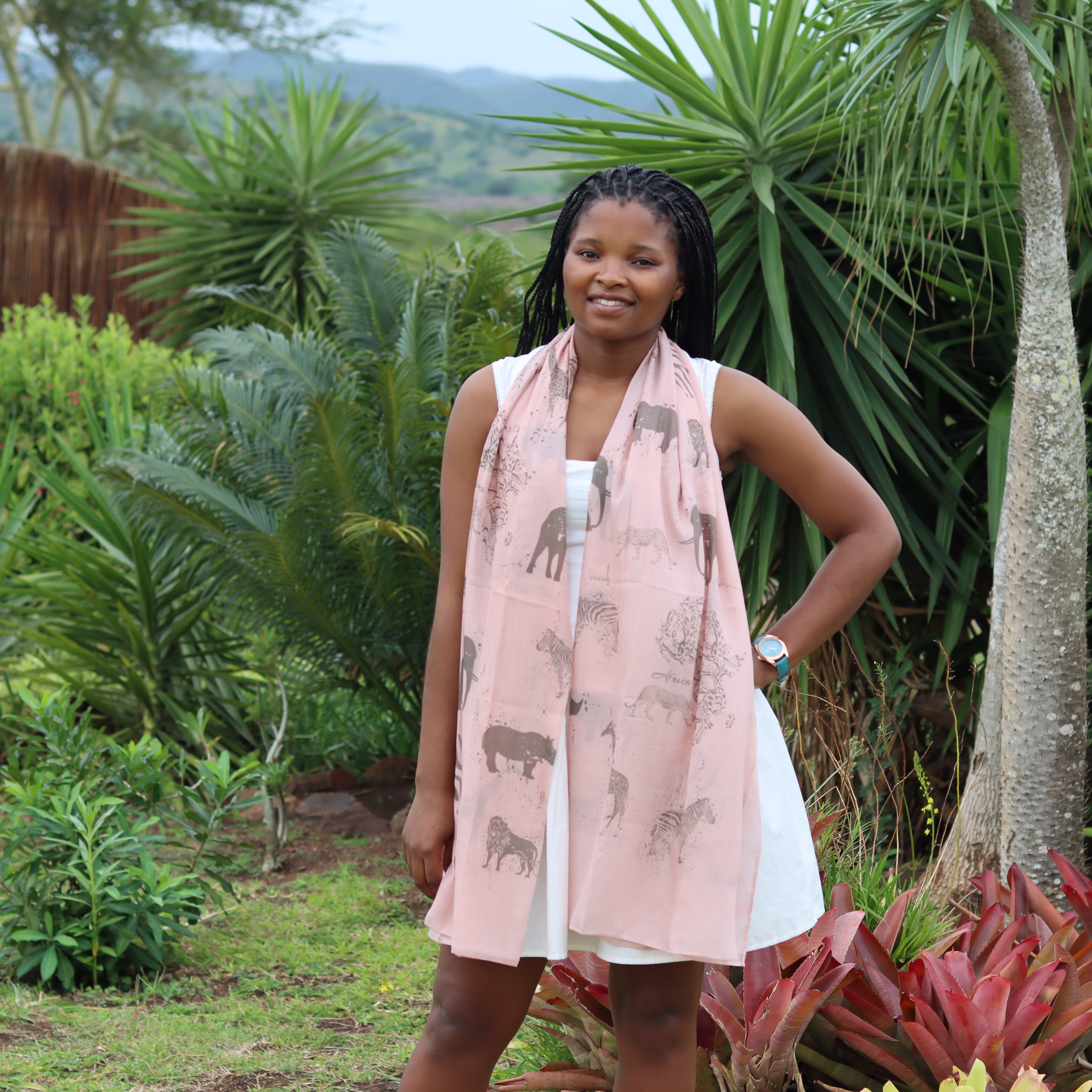 Baby Pink Wildlife Scarf