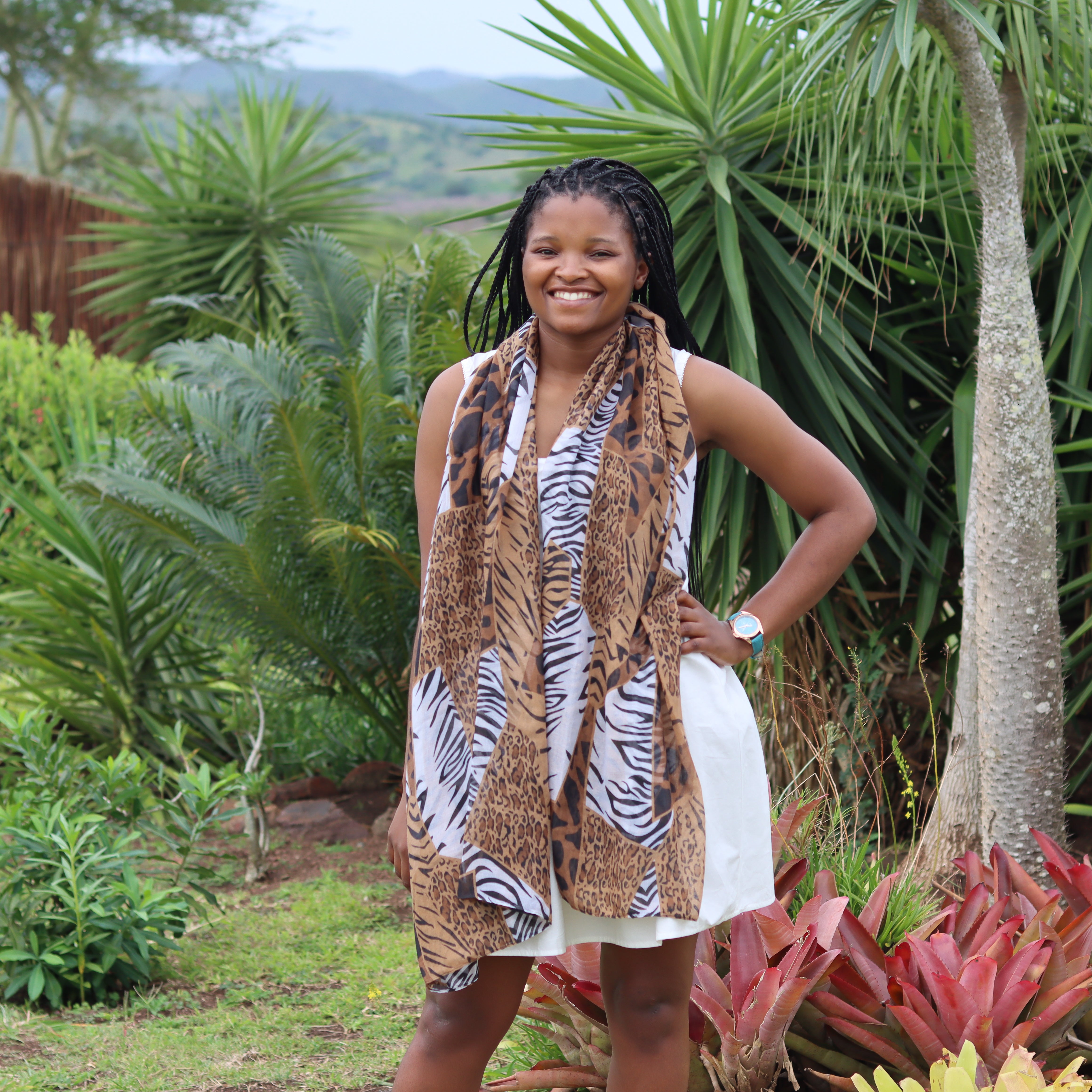 Zebra & Leopard Print Scarf