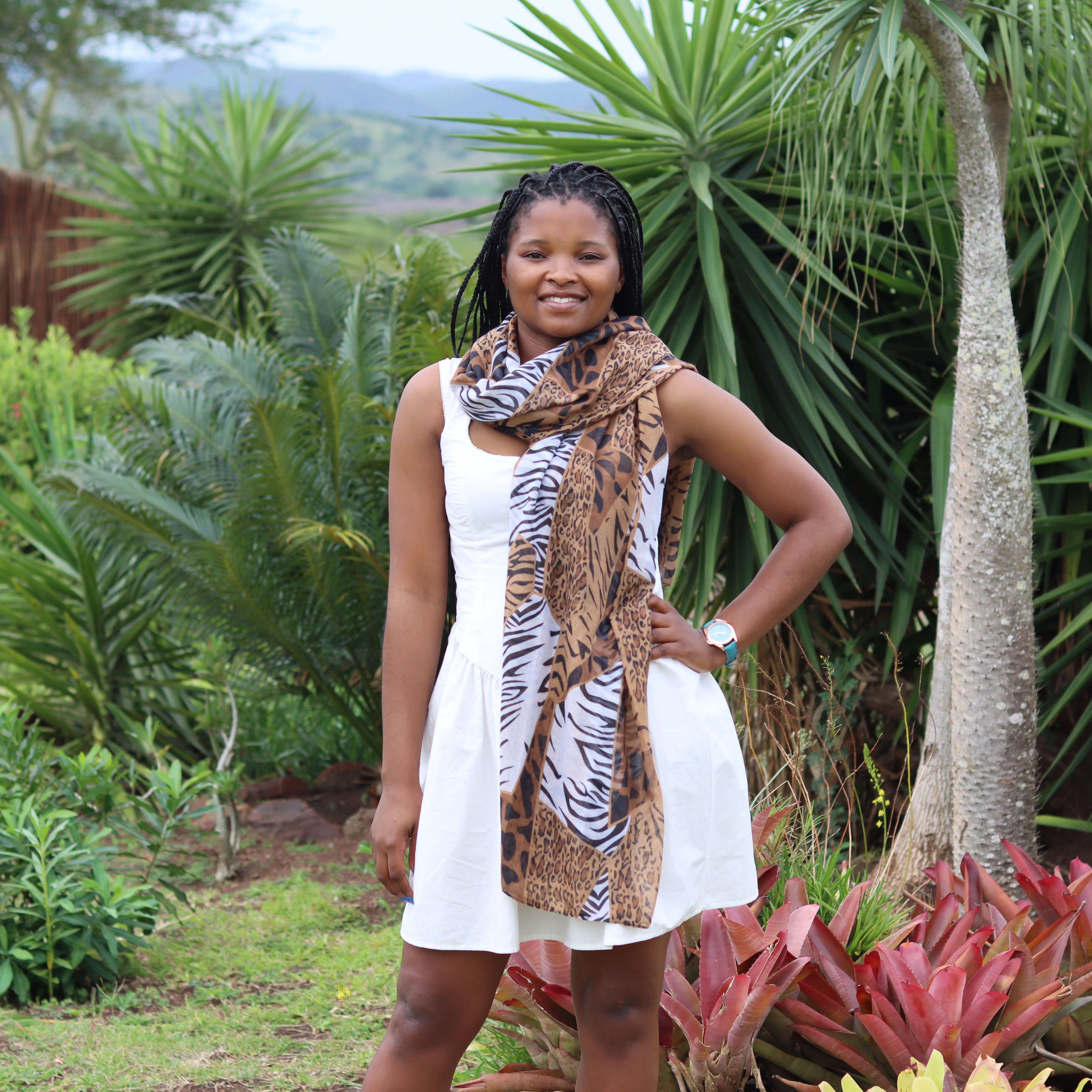 Zebra & Leopard Print Scarf