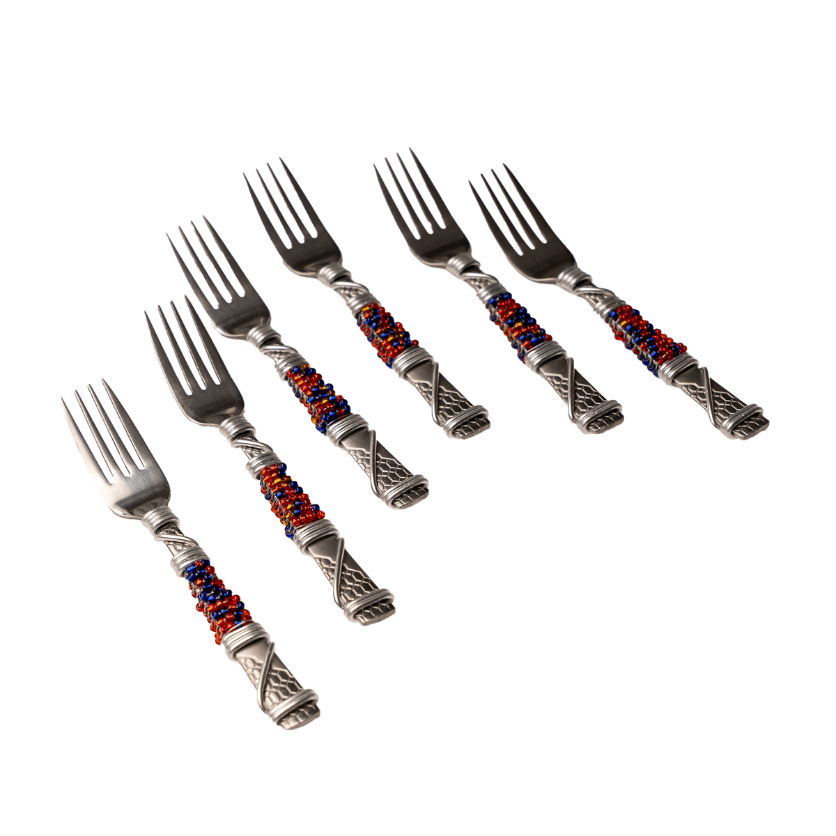 Beaded Cake Fork Set