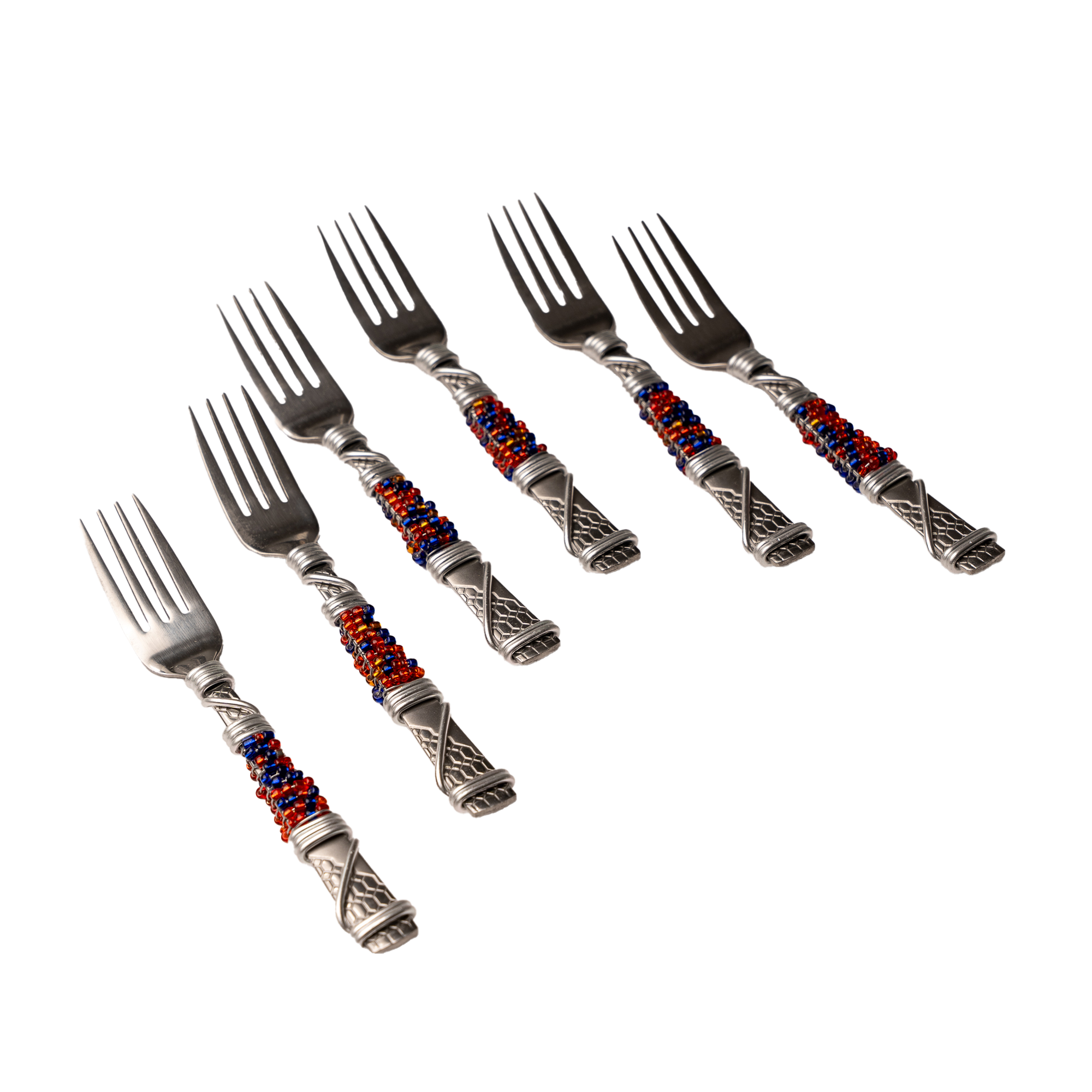 Beaded Cake Fork Set