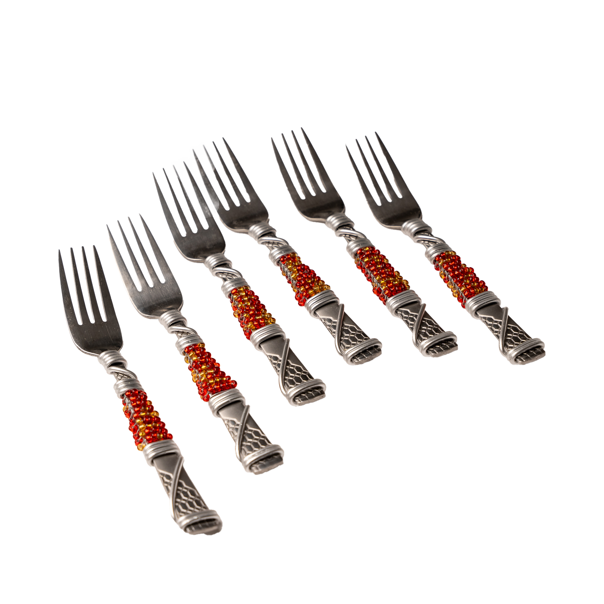 Beaded Cake Fork Set