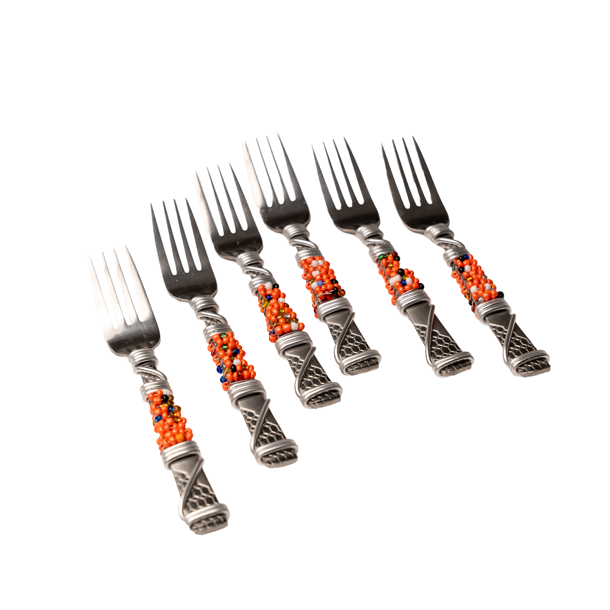 Beaded Cake Fork Set