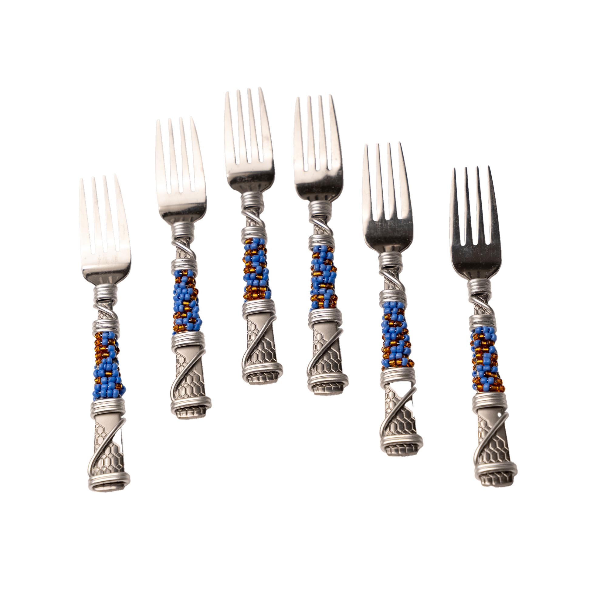 Beaded Cake Fork Set