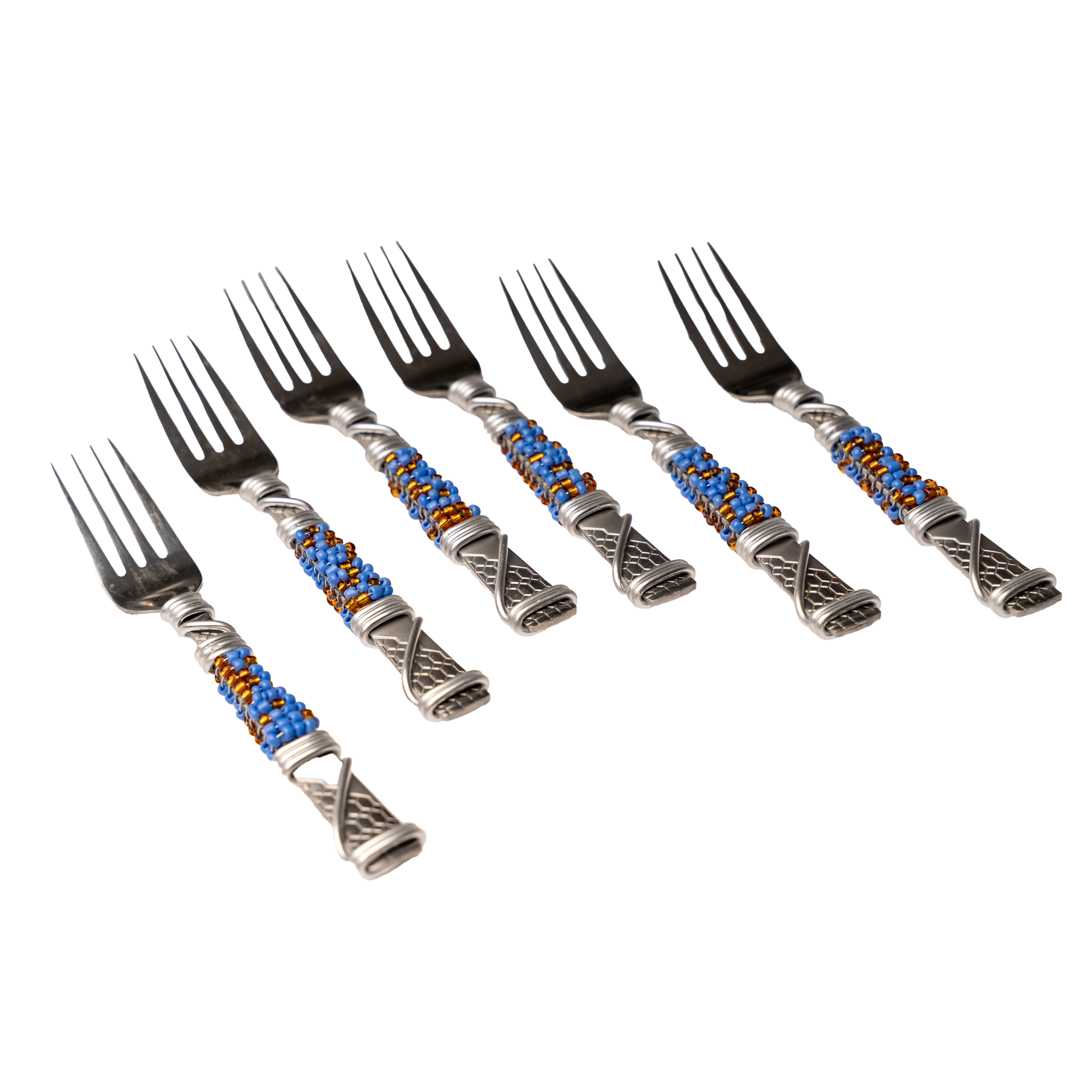 Beaded Cake Fork Set