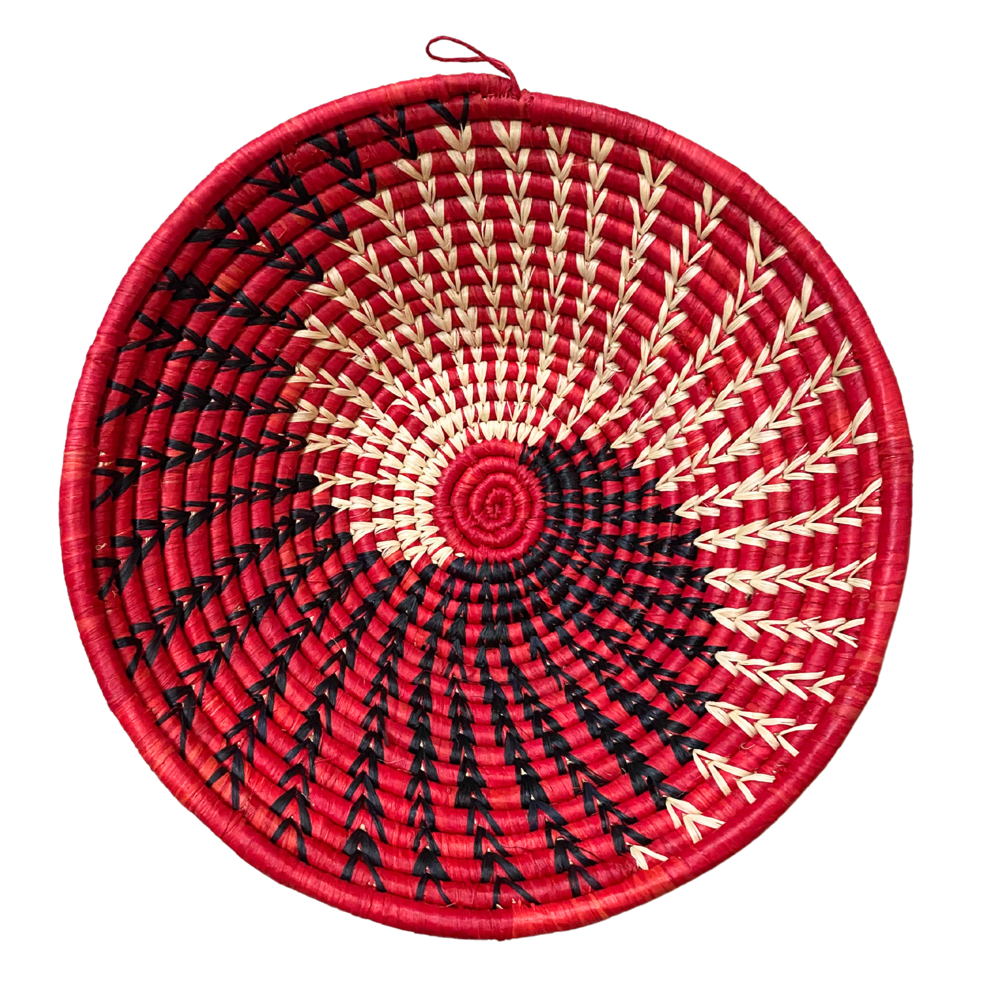 Colourful Hand Woven Reed Zulu Baskets (34cm)