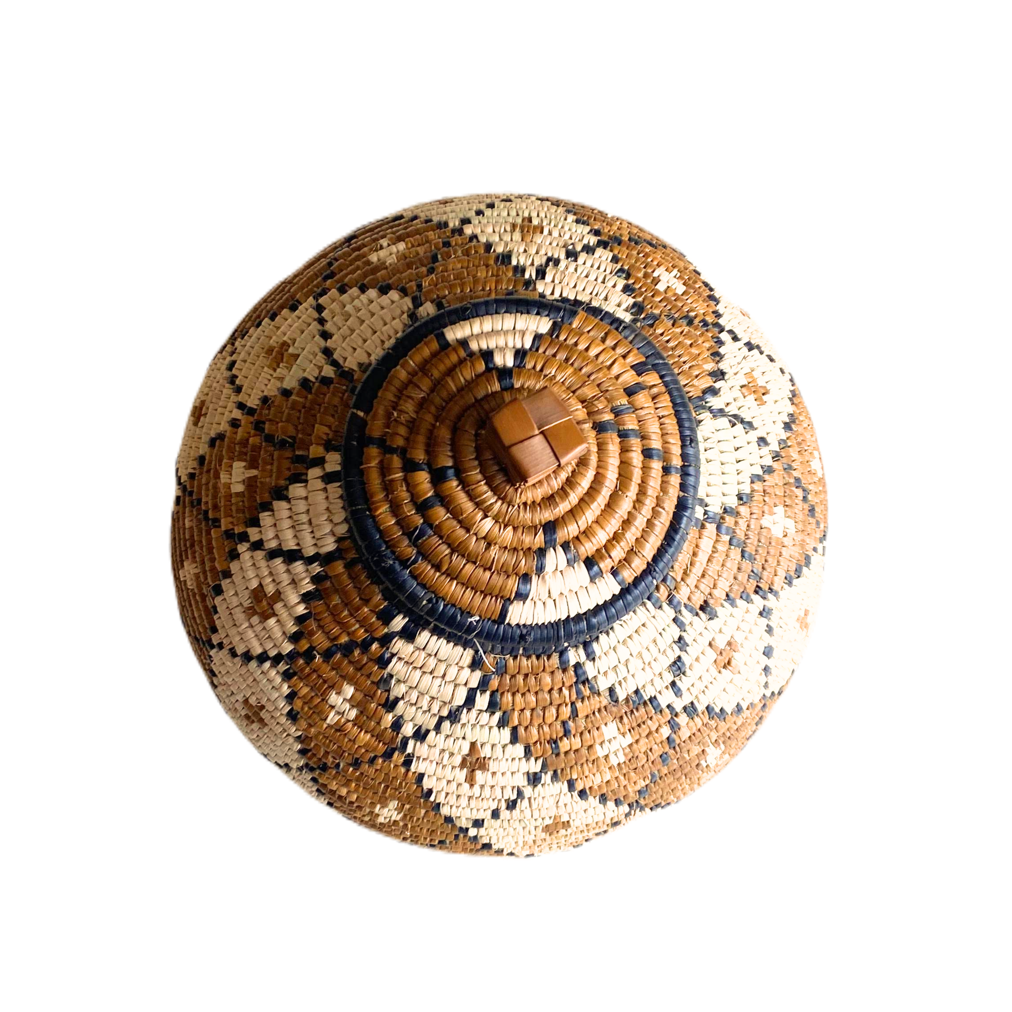 Small Hand Woven Fat Zulu Basket - Ida