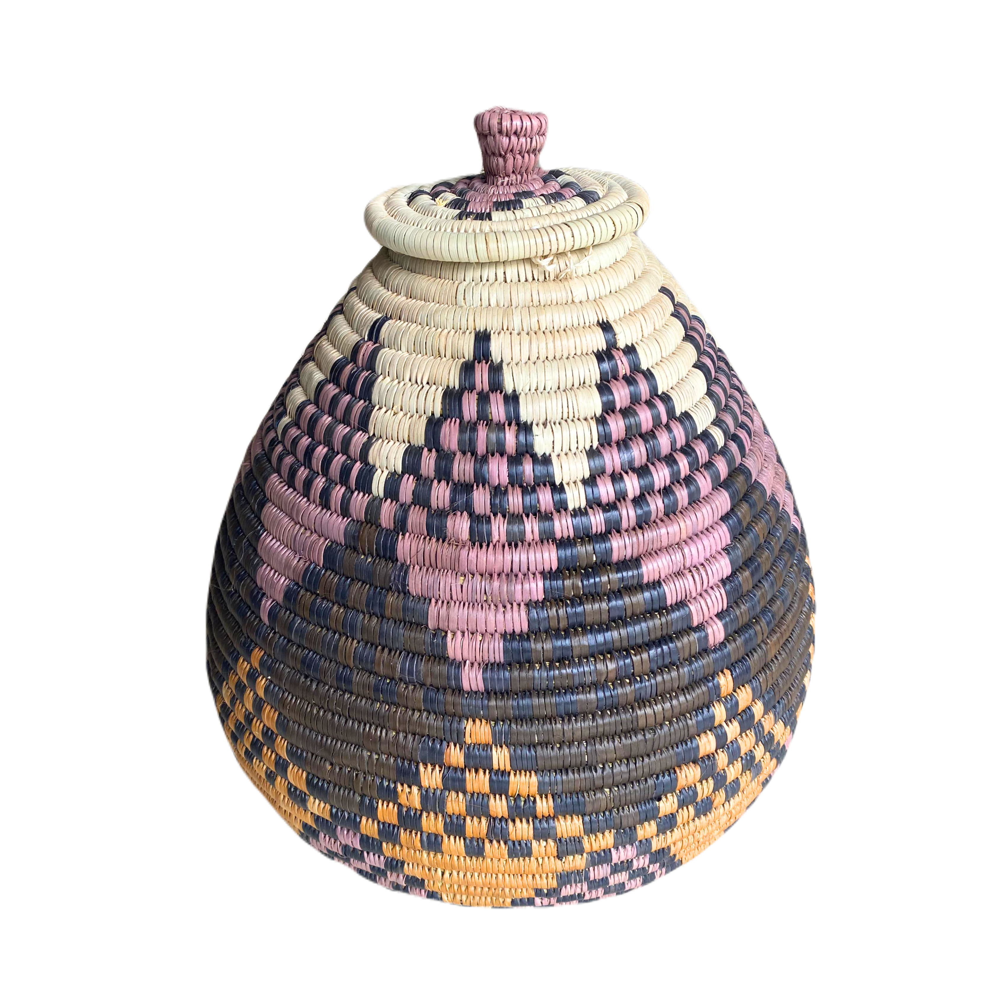 Small Hand Woven Diamond Basket - Bongekile