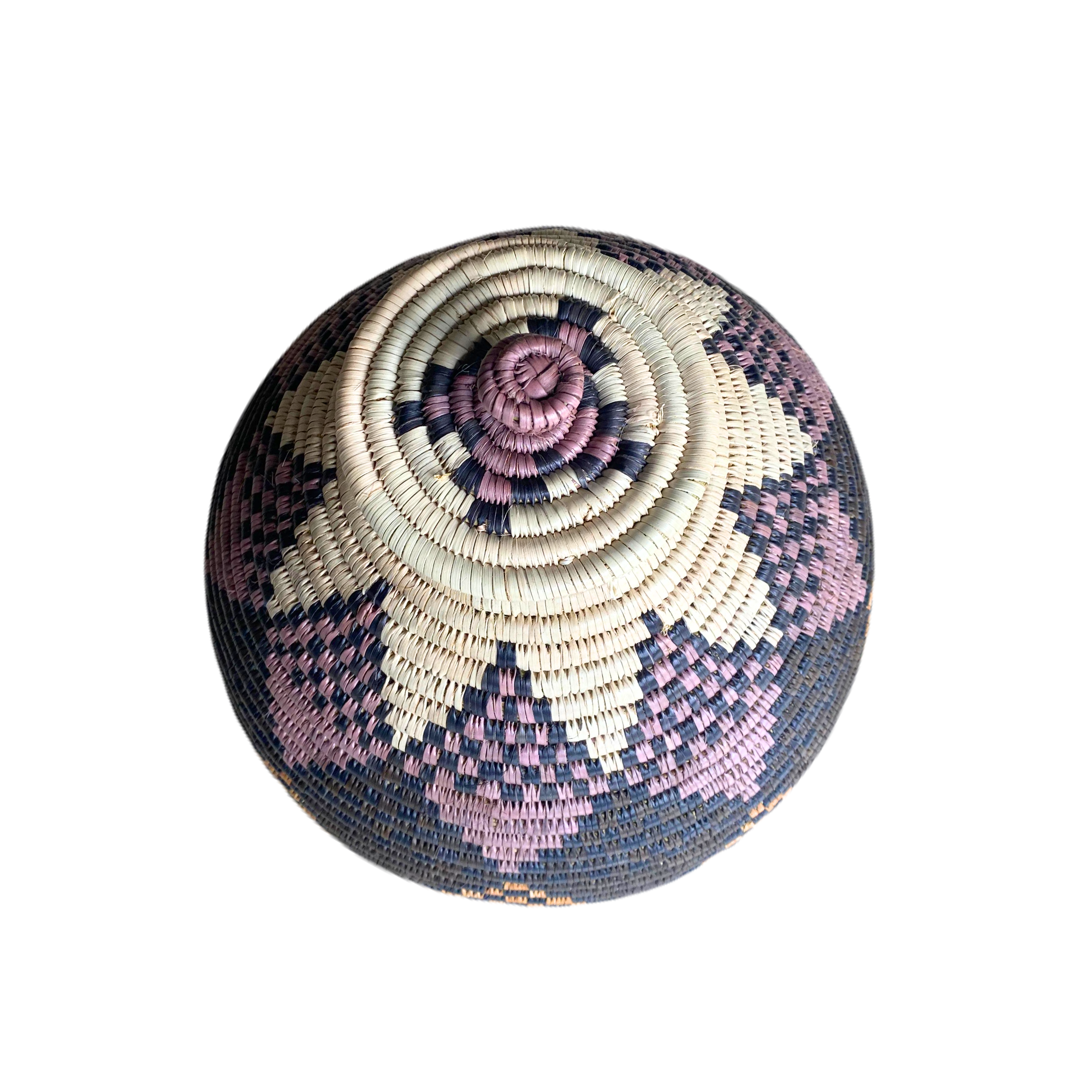 Small Hand Woven Diamond Basket - Bongekile