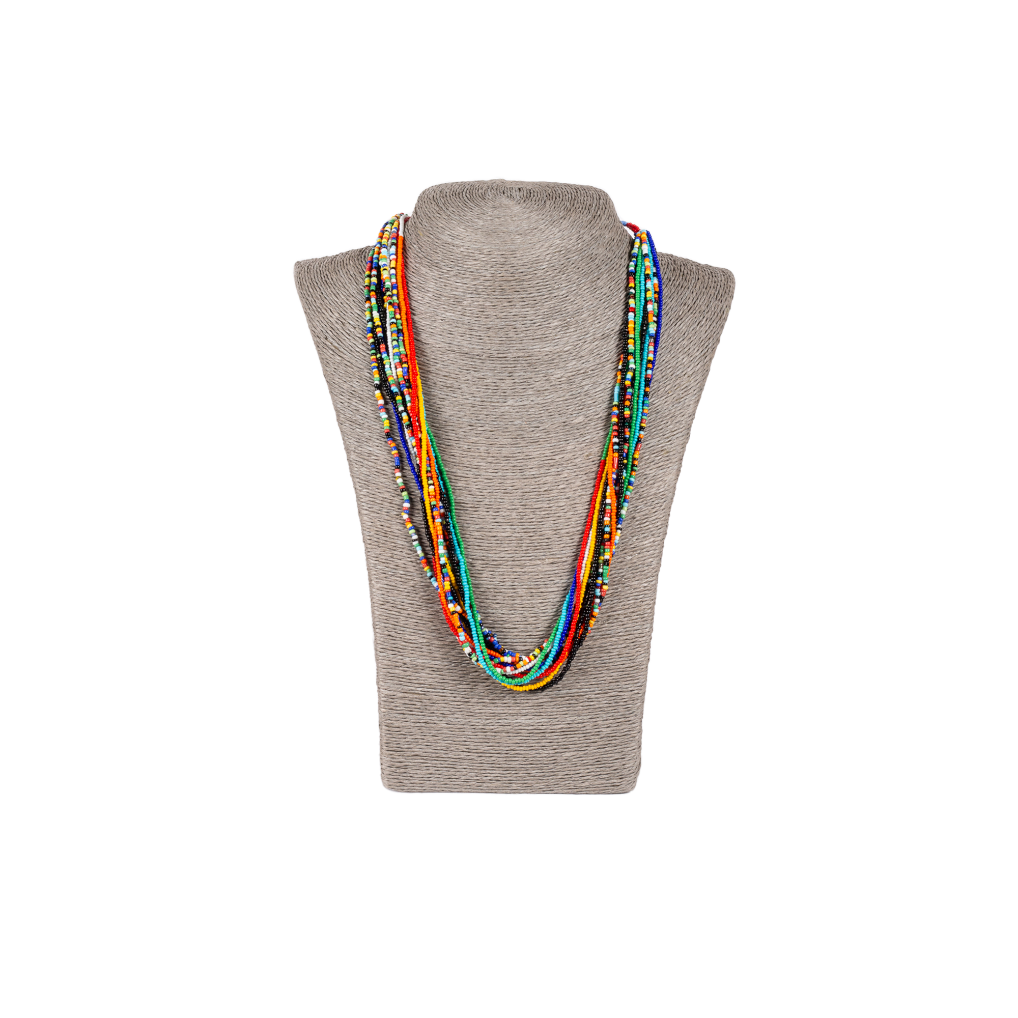 Thin Zulu Hand Beaded Necklace