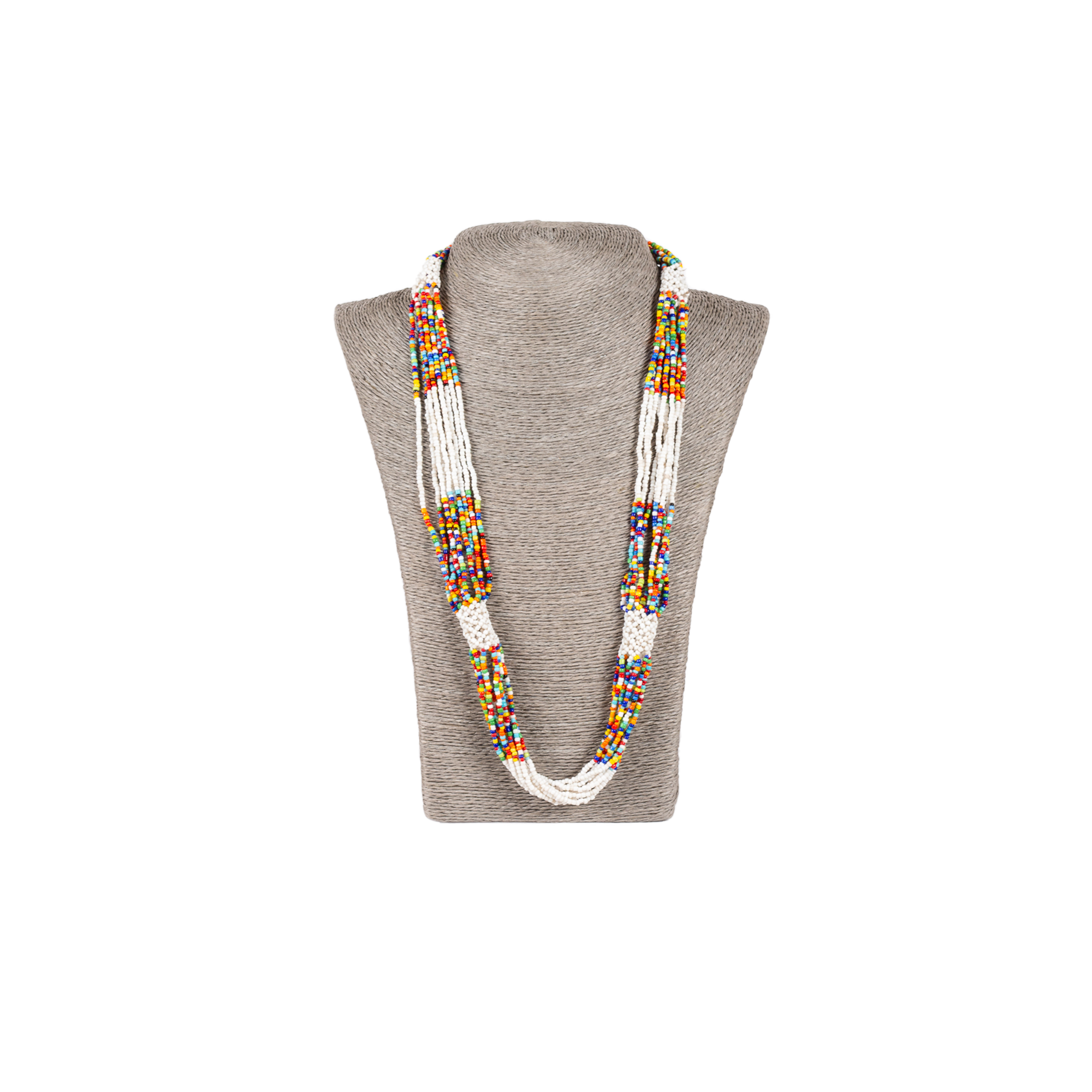 Traditional Zulu Hand Beaded Necklace (Colourful)