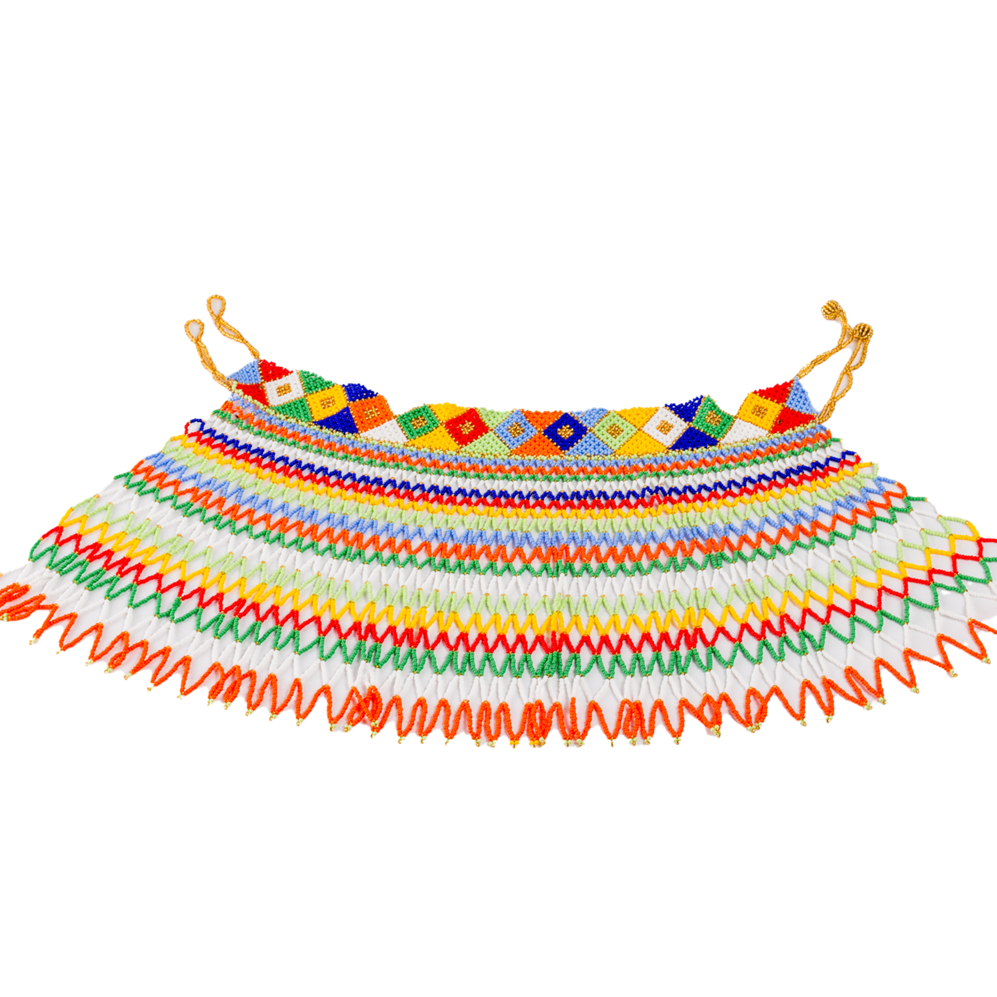 Zulu Hand Beaded Wedding Skirt Necklace