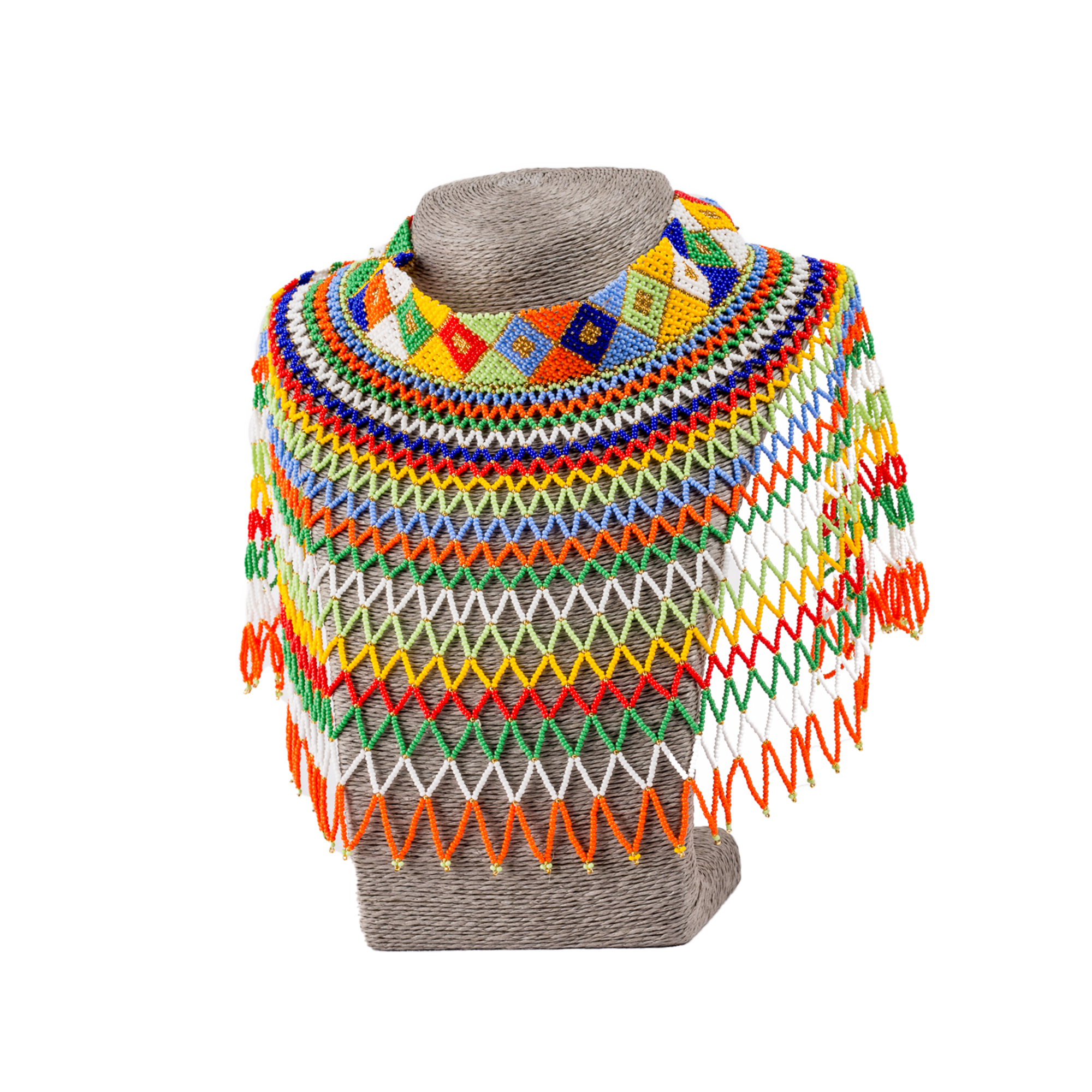 Zulu Hand Beaded Wedding Skirt Necklace