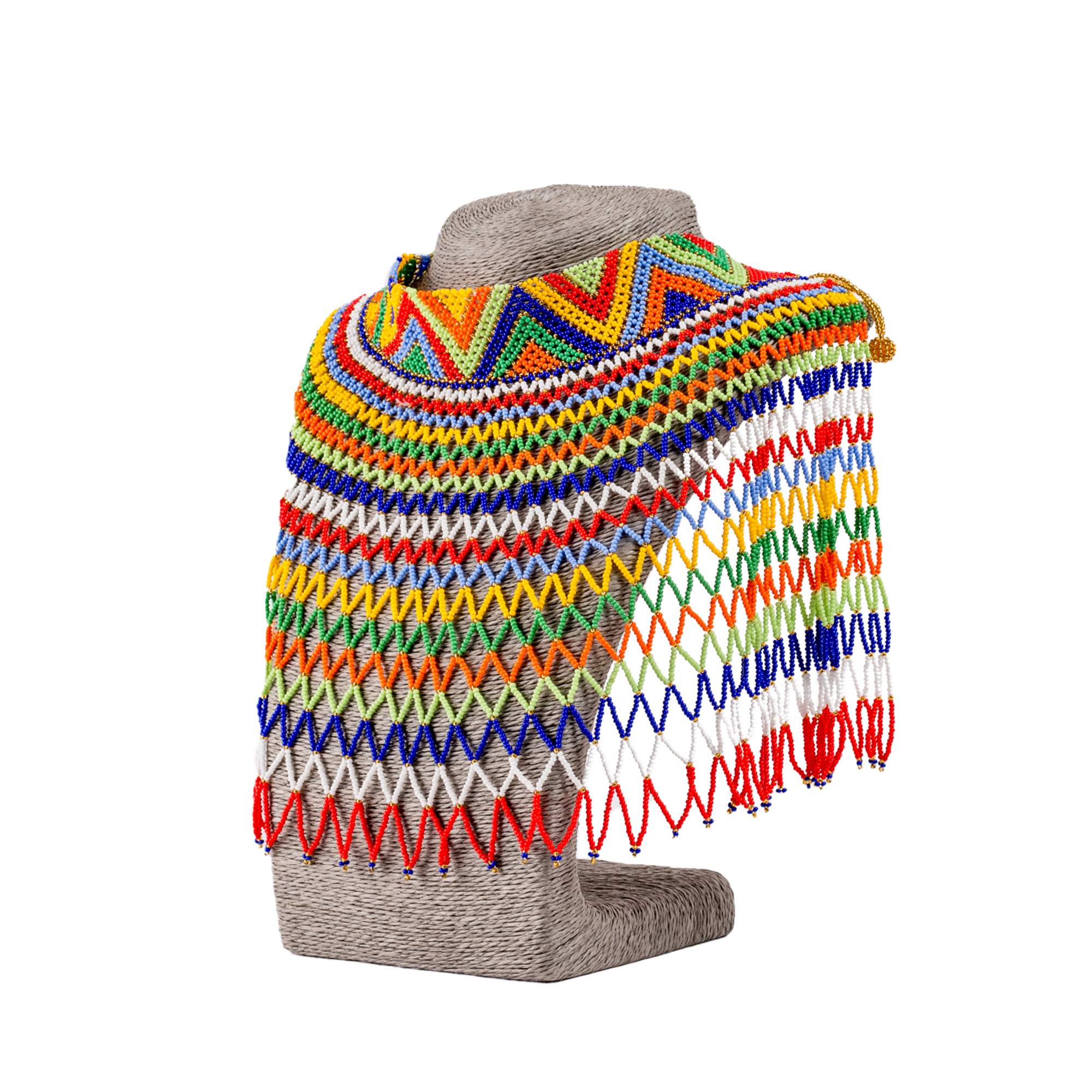Zulu Hand Beaded Wedding Skirt Necklace