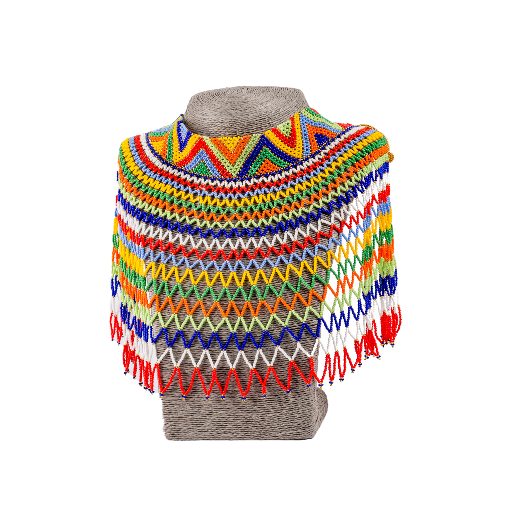 Zulu Hand Beaded Wedding Skirt Necklace