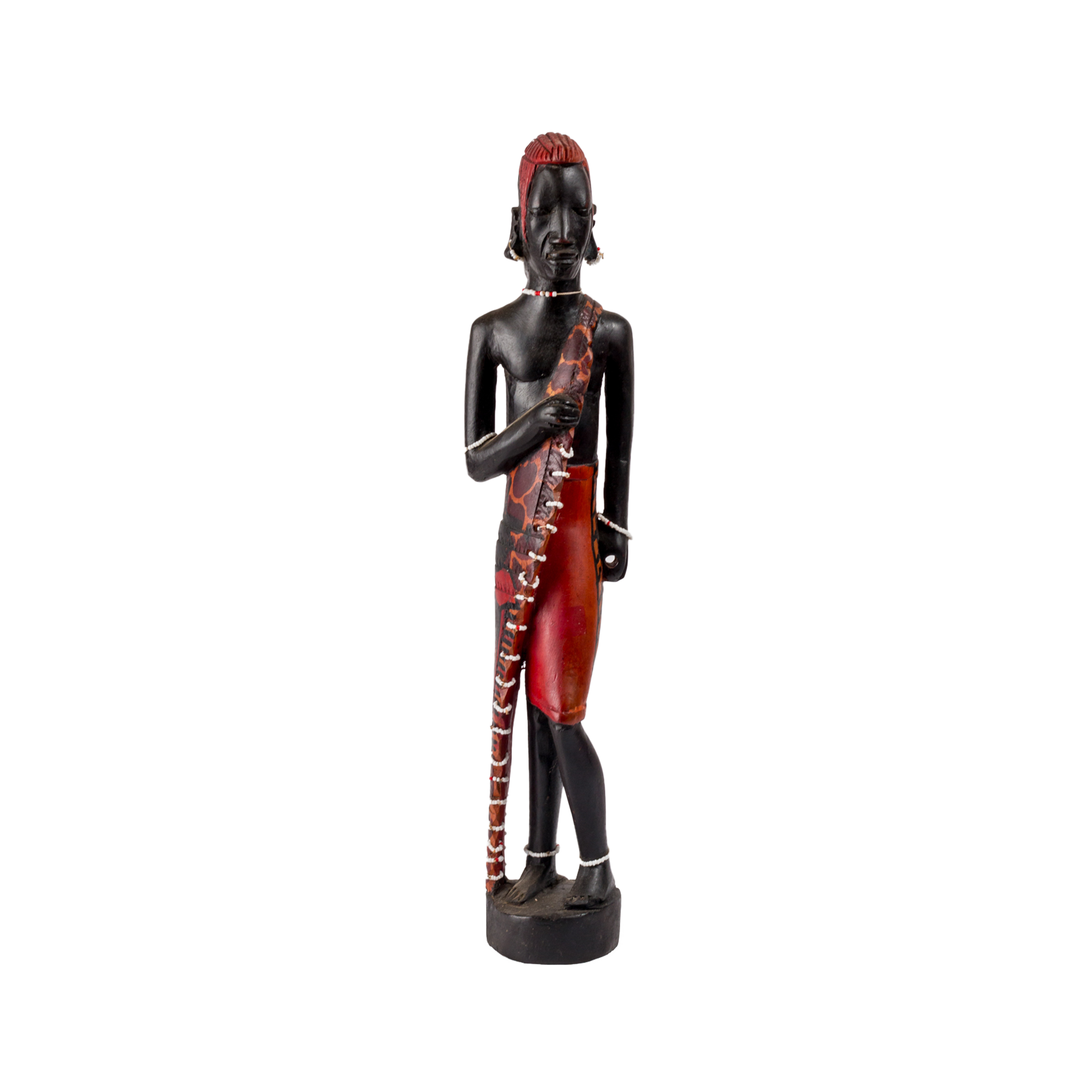 Carved Wooden Maasai Mara Warrior Sculpture (S)