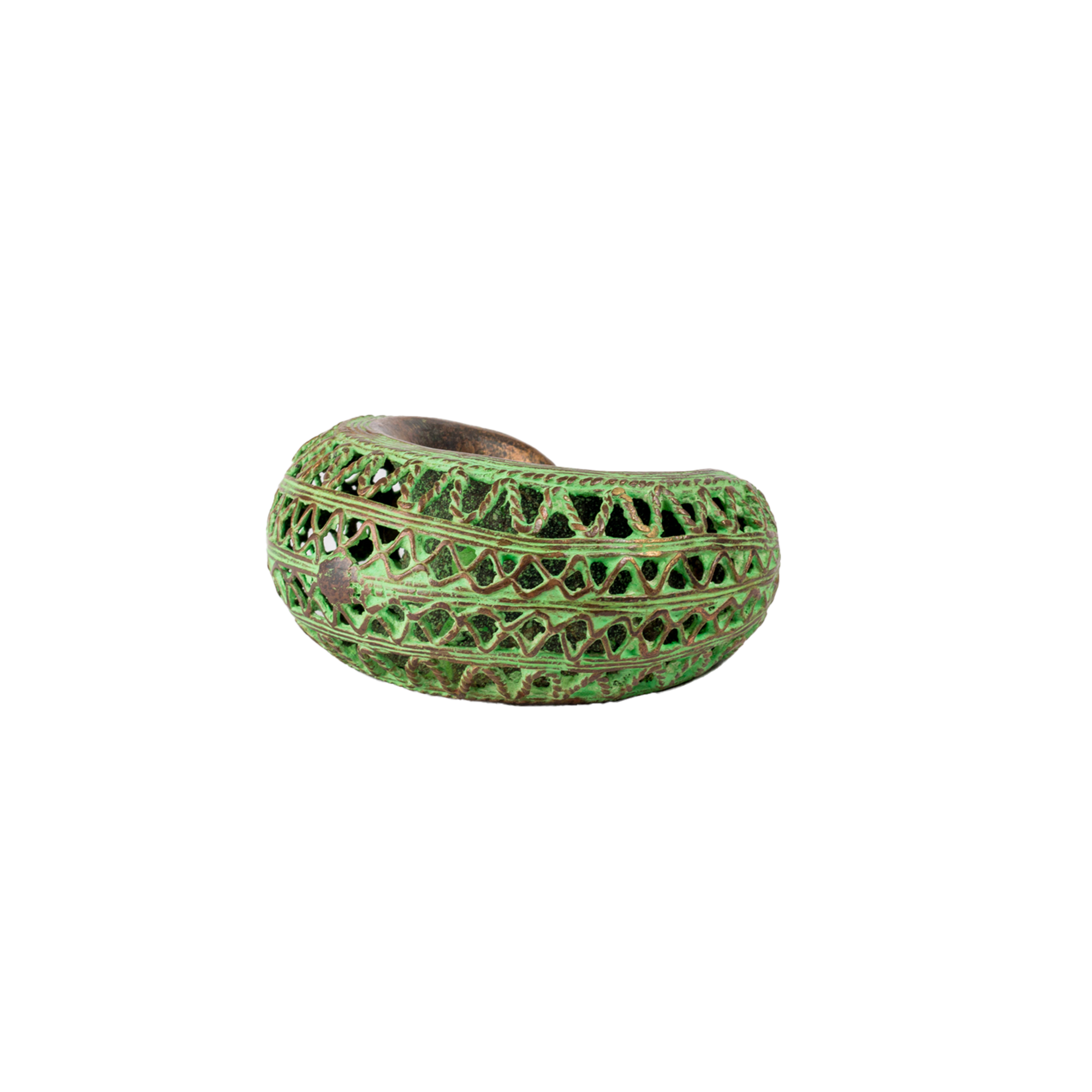 Edo Tribe Benin Bronze Bracelet Statue